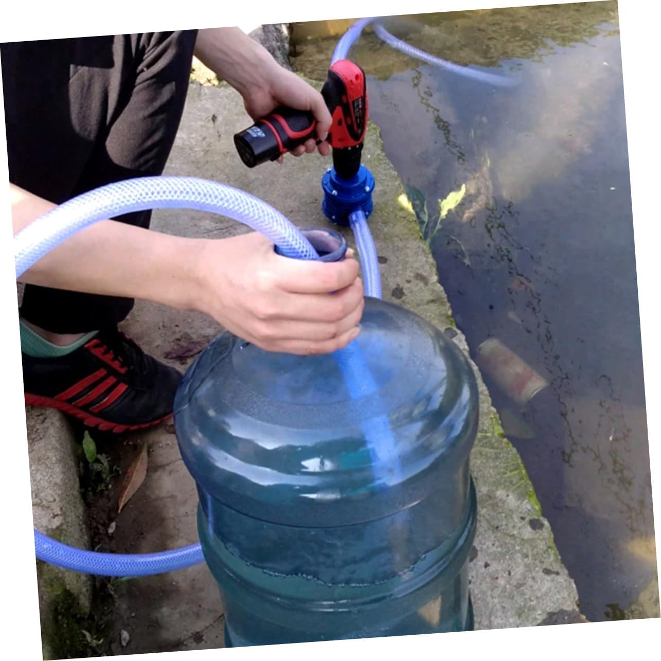 Mini Self-Priming Dc Centrifugal Pump Water Pump for Portable Use Engineering Plastic with Sealing and Capacity Compatible with Hand Drill