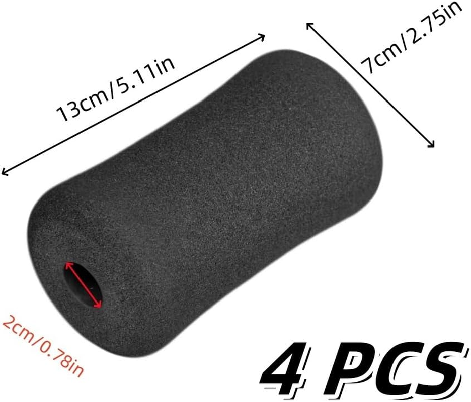 Foam Foot Pads Rollers, 4 Pcs Replacement Foam Foot Pads, Weight Bench Leg Extension Curl Attachment for Home Gym Replacement Parts image number 1