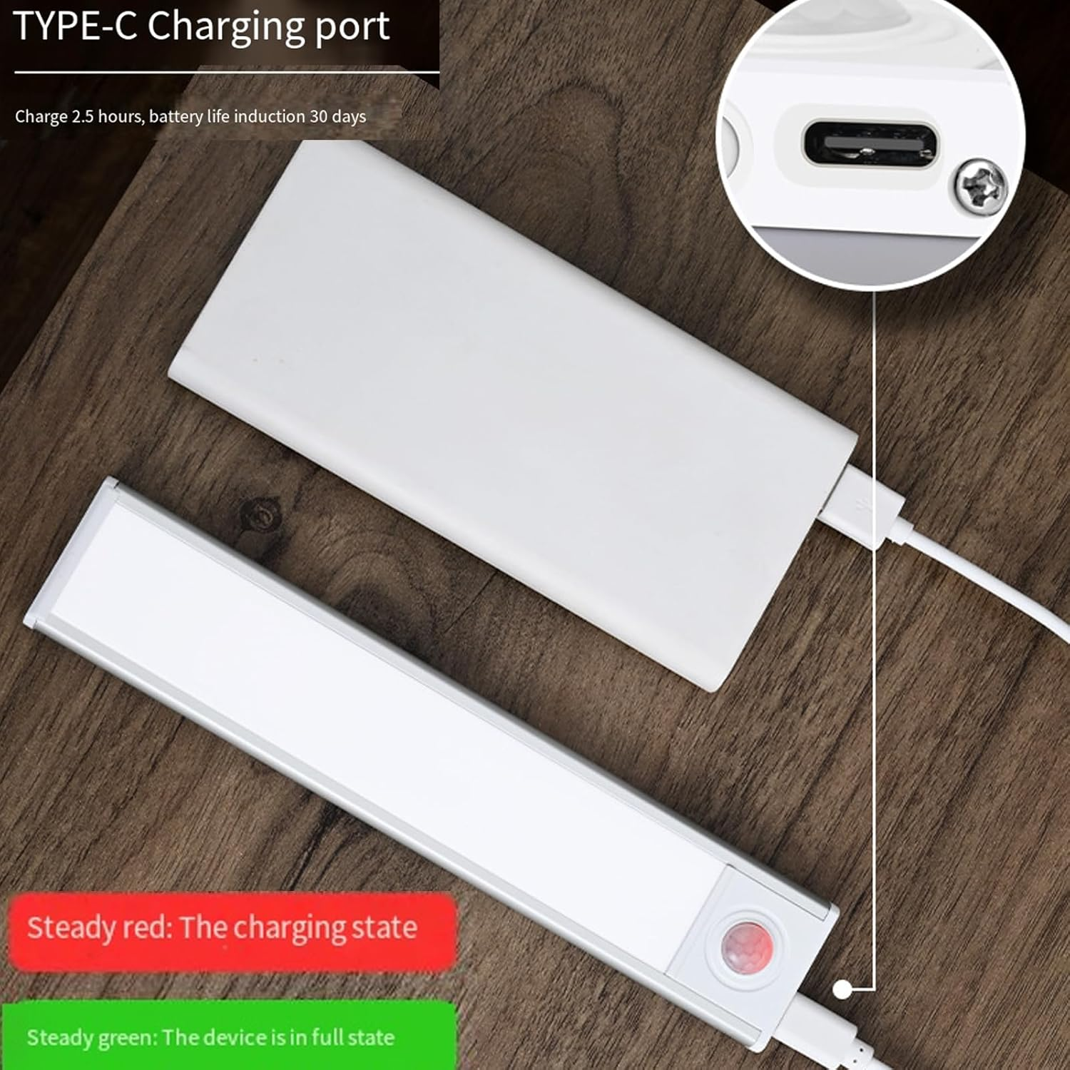 Tiverio Home Motion Sensor Lights, 3 Color Modes, Auto On/Off, Magnetic Mount, New Upgraded Version Smart Motion Sensor LED 3.0, Stair Bedroom Closet (White,3.9 In) image number 6