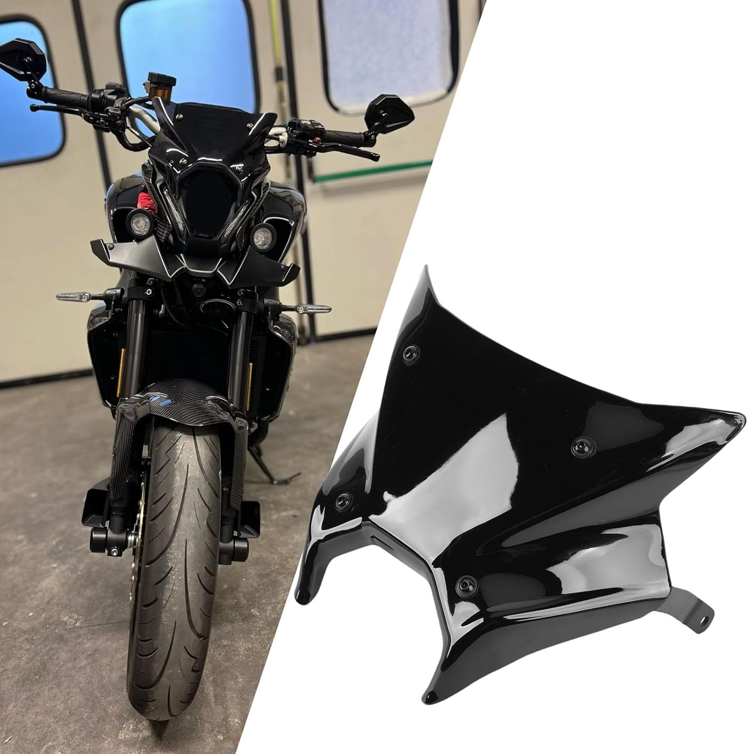 Jiawu MT-09 MT-09 SP 2024-2025 Motorcycle Wind Deflector Weather Proof High Strength Wind Splitter image number 4