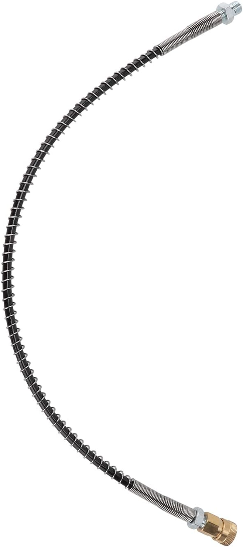 Changor Stainless Steel High Pressure Hose, Stainless Steel and Spring Construction High Pressure Resistant Flexible Lightweight, High Pressure Hose, for PCP Hand Pumps, Air Pumps, image number 2