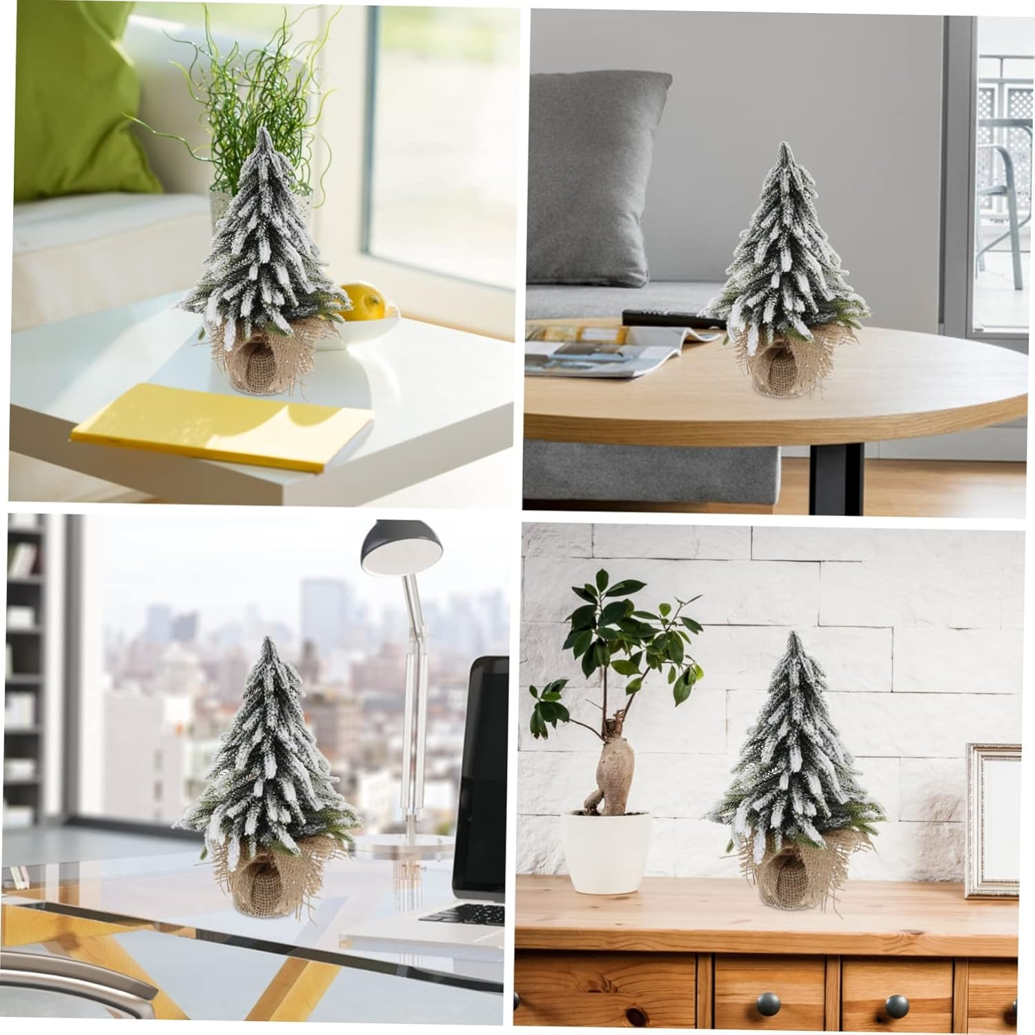 Christmas Tree Decoration Desktop Xmas Tree for Home Office Tabletop Scene image number 4