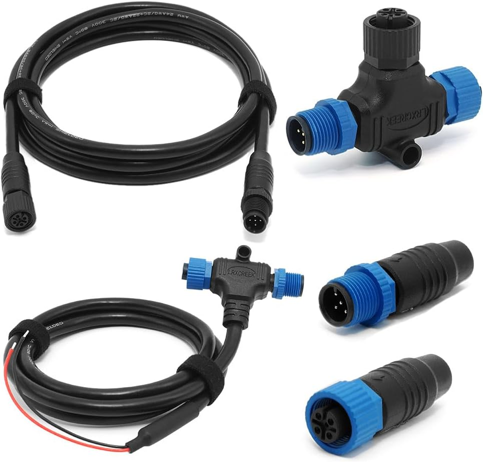 NMEA 2000 Starter Kit Marine NMEA 2K Network Accessories for GPS, Automotive, Boat, Marine Grade NMEA 2000 Backbone Cables Drop Cables Tees Terminators (Dual Device) image number 6