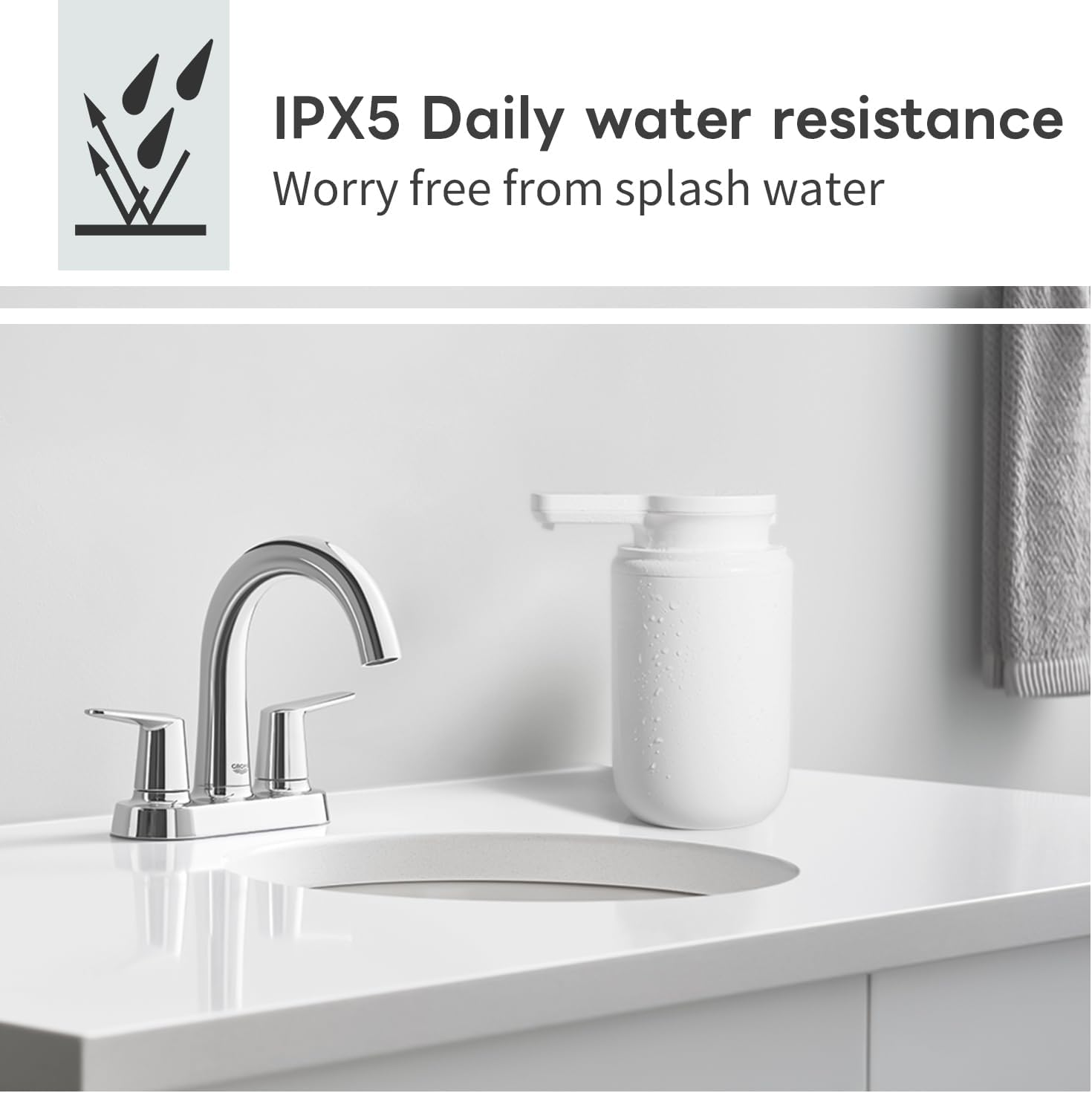 Automatic Foaming Soap Dispenser, Rechargeable Touchless Foam Hand Soap Dispenser for Bathroom, Soap Pump for Kitchen, Water-Resistant, Xmas Gift 10Oz image number 3