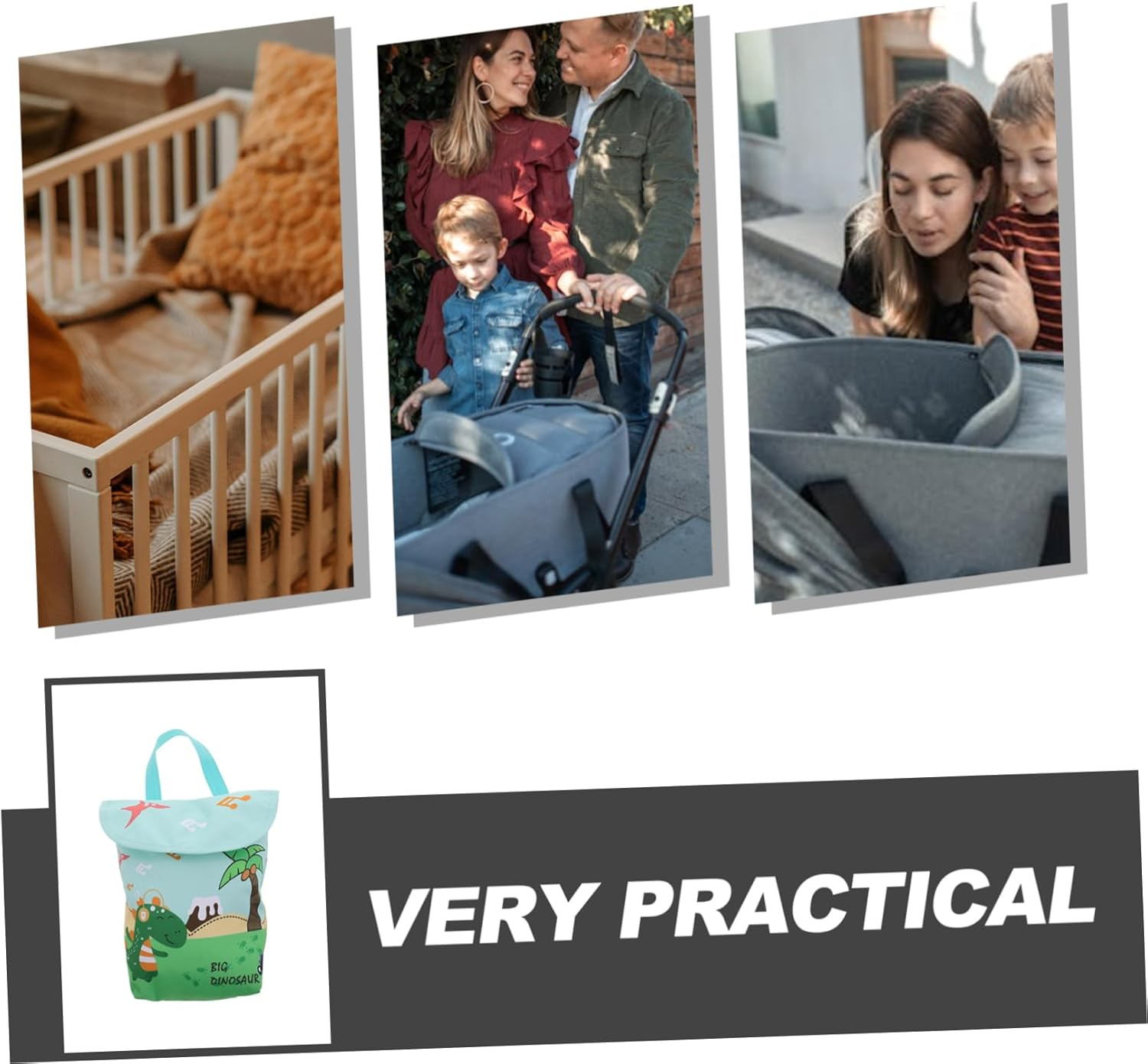 Portable Diaper Bag Pouch Travel Organizer for Boys Daycare Wet Clothes Storage Bag Convenient Diaper Pouch image number 2