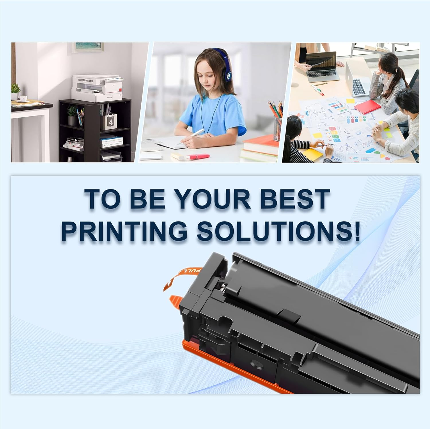 202A Black Toner Cartridge Replacement for HP 202A CF500A Works with Color Laserjet Pro M254Dw; Color Laserjet Pro MFP M281Cdw, M281Fdw Printer Ink (2-Pack ) image number 1