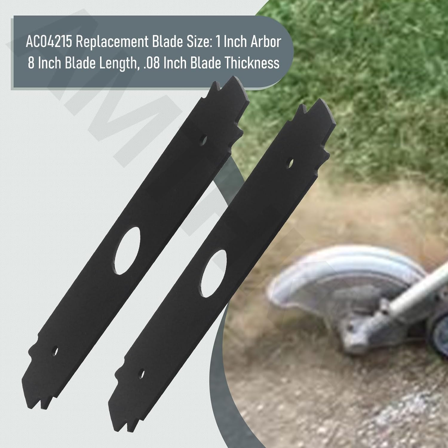 AC04215 Reversible Heavy Duty Hardened Steel Edger Blade - for Replacement Ryobi 8 Inch Edger Blade, Fits Edgers Models UT50500, UT15518, RY15518, RYEDG11, P2310 and P2300B. (2) image number 5