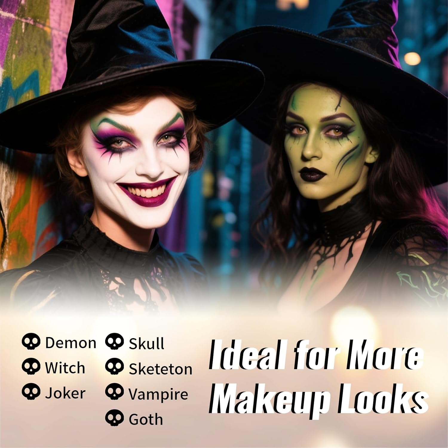 YBUETE White Oil Based Face Body Paint Stick, Non-Toxic Full-Coverage Face Painting for Halloween Cosplay Joker Zombie Vampire Skeleton Clown Makeup, Waterproof Cream White Body Painting for Adults