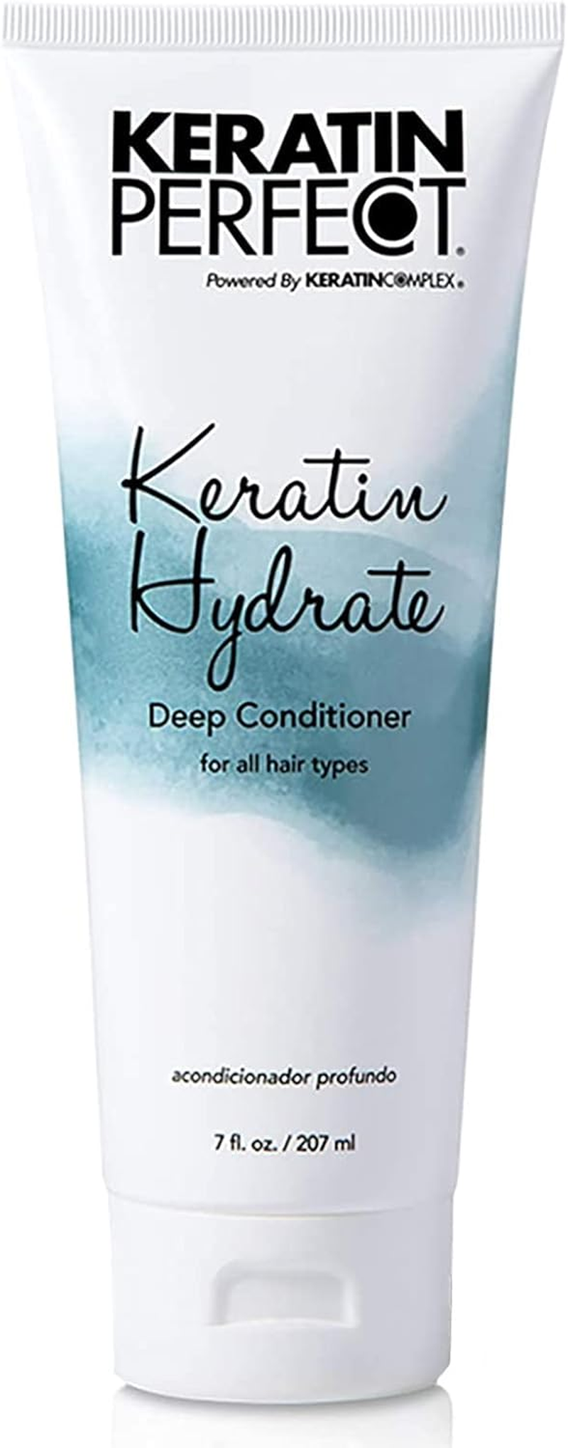 Keratin Perfect Hydrate Deep Conditioner Masque for All Hair Types, Boosts Moisture, Prevent Breakage, 7 Oz White