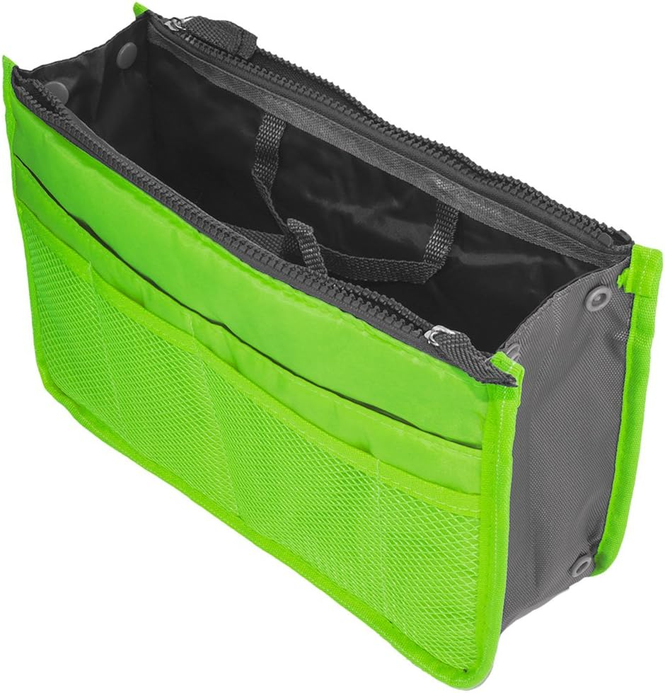 Lifestyle-You Multipocket Handbag Organizer, Travel Bag Make up Organizer Bag (Green) image number 3