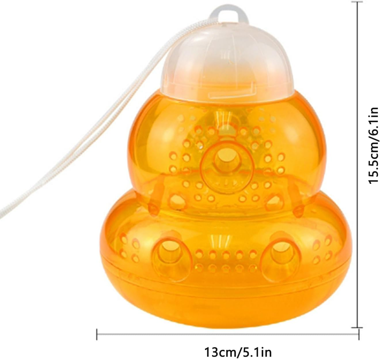 2 Pack No Bottom Seam Wasp Traps - Effective Outdoor Hornet Trap for Yellow Jackets and Bees - Safe, Natural and Reusable - Pest Repellent Solution for Your Garden image number 6