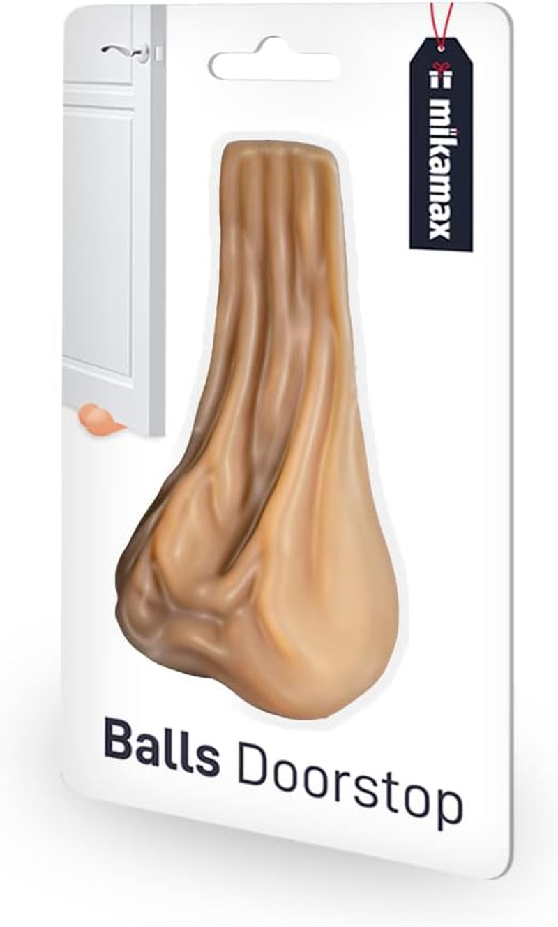 Mikamax &ndash; Balls Doorstop &ndash; Ball Sack Door Wedge &ndash; Silicone &ndash; Nude Coloured &ndash; 13 X 4,5 X 7 Cm &ndash; Funny Door Holder &ndash; Decorative Door Stopper image number 5