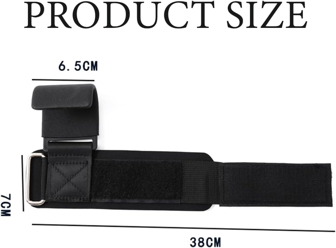 1 Pair Weight Lifting Hooks - Weightlifting Hooks with Wrist Straps, Hand Grip Support for Deadlifts, Pull Ups, Shrugs,Bodybuilding, Fitness, Weightlifting Hooks Gym Gloves, for Men and Women image number 4