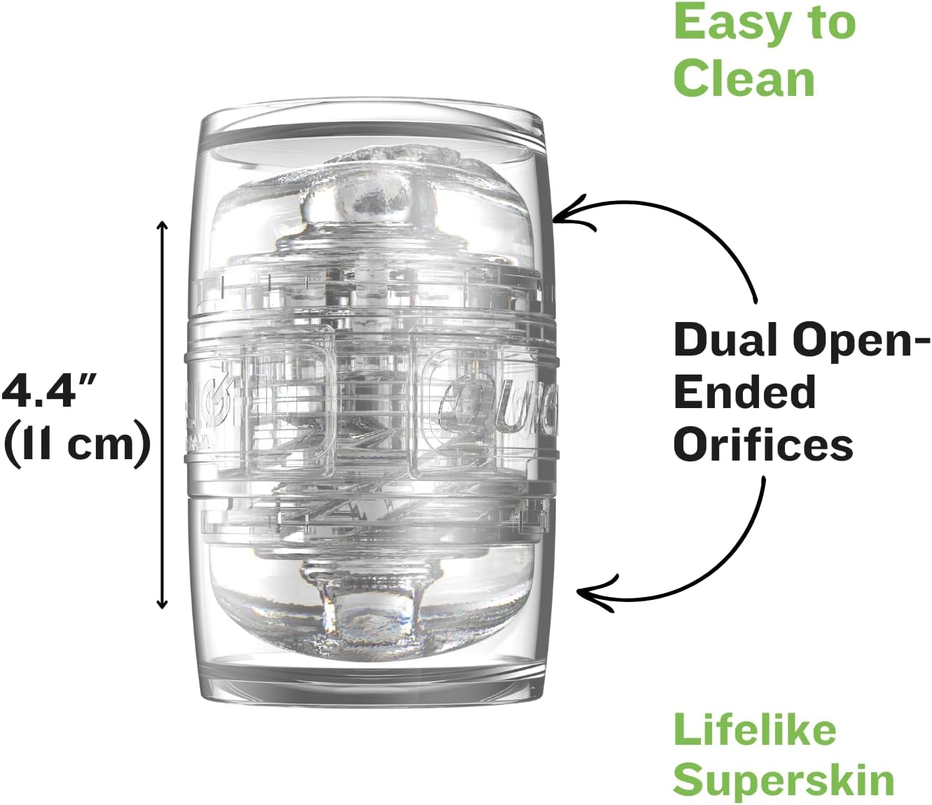 Fleshlight Girls | Emily Willis Quickshot | Clear Open-Ended Male Sex Toy image number 4