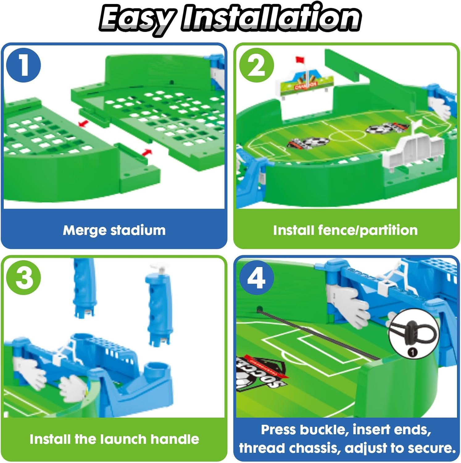 Football Table Interactive Game Soccer Games Table Foosball Table for Boys Kids Family Game Night Fun Mini Foosball Indoor Outdoor Party Games Toys Gifts image number 3