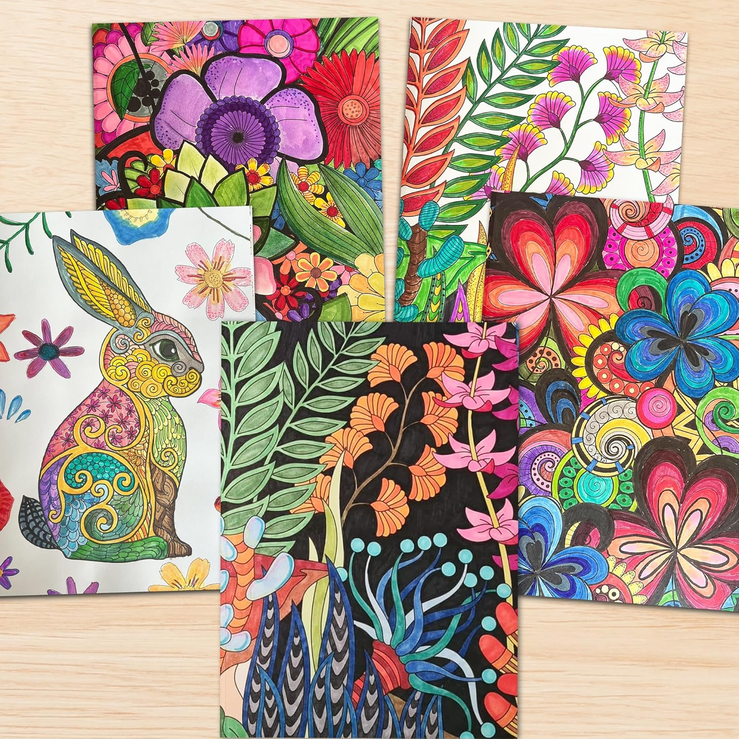 BIROYAL A4 Adult Colouring Book for Women &ndash; 100 Motifs Mindfulness Colouring Book with Personal Growth Prompts for Relaxation &ndash; Relaxation Gifts for Women image number 6