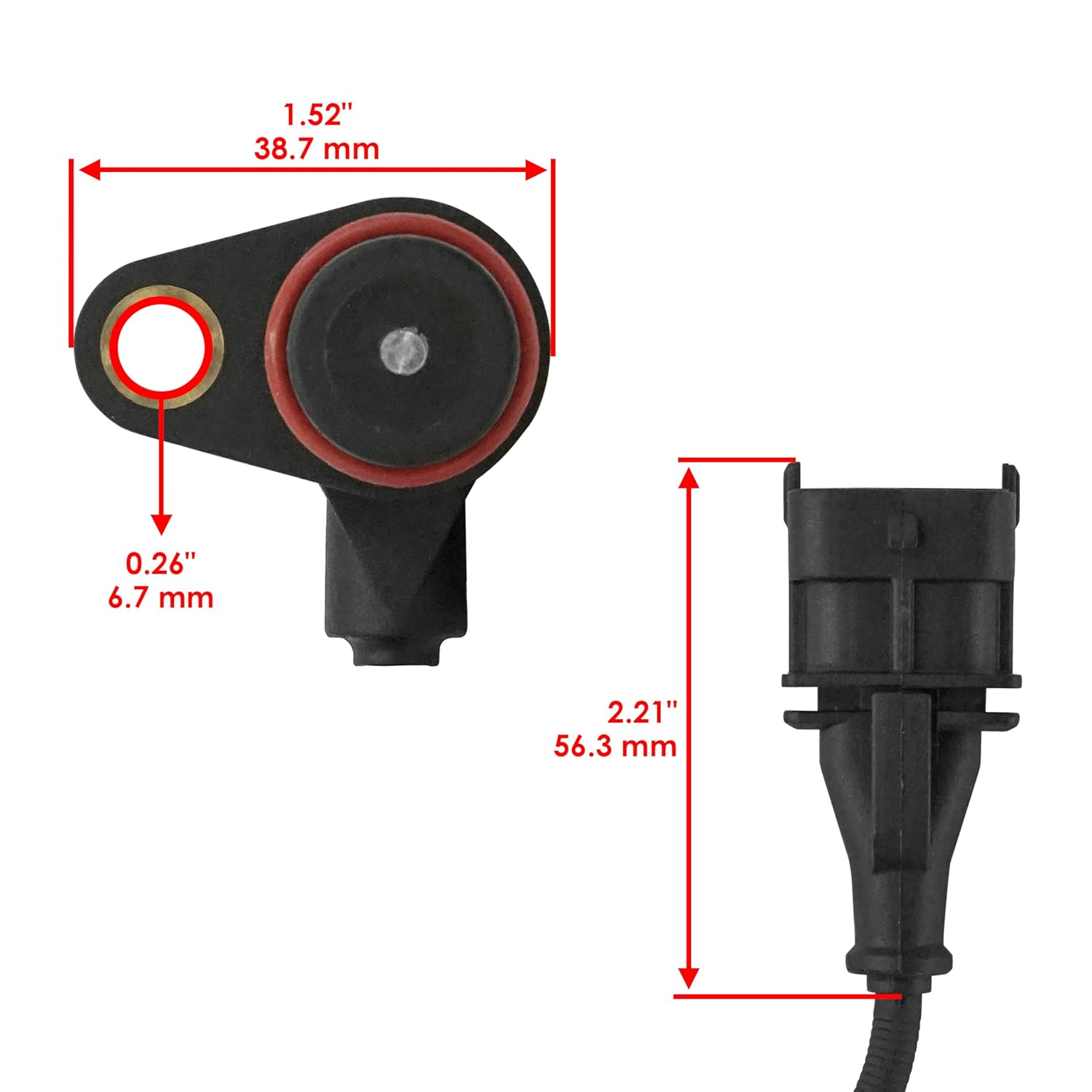 Caltric Crank Position Speed Sensor Compatible with Polaris Rzr Xp 4 1000 2014-2018/Rzr Xp 1000 2014-2018 image number 6