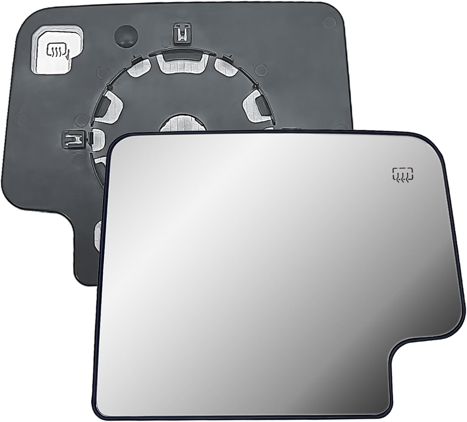 Replacement Driver Left Side Door Towing Mirror Lower Small Glass Convex No Heated with Back Plate for Chevrolet Silverado and GMC Sierra 1500 2500 HD 3500 HD from 2019 to 2024 - Big Driver (Lh) Side image number 7