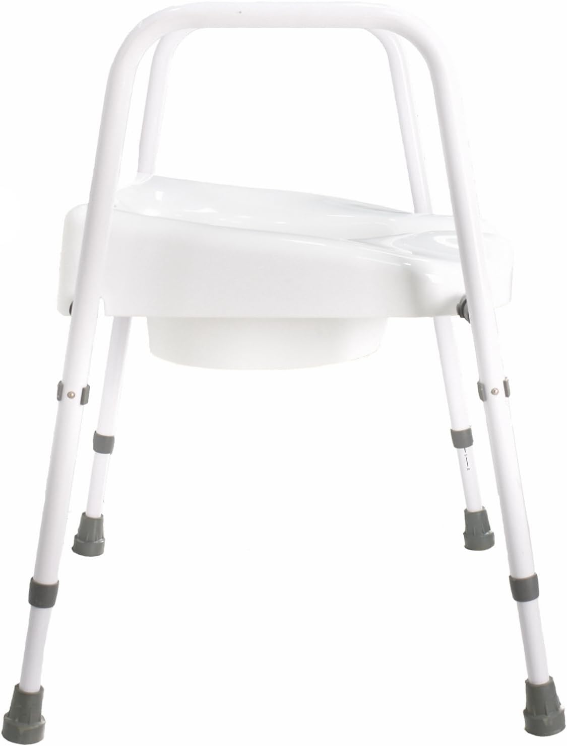 Raised Toilet Seat, Adjustable Height and Width Elevated Toilet Seat with Handles, Commode Chair for Toilet, Extra-Wide Seat, Bedside Commode, White image number 1