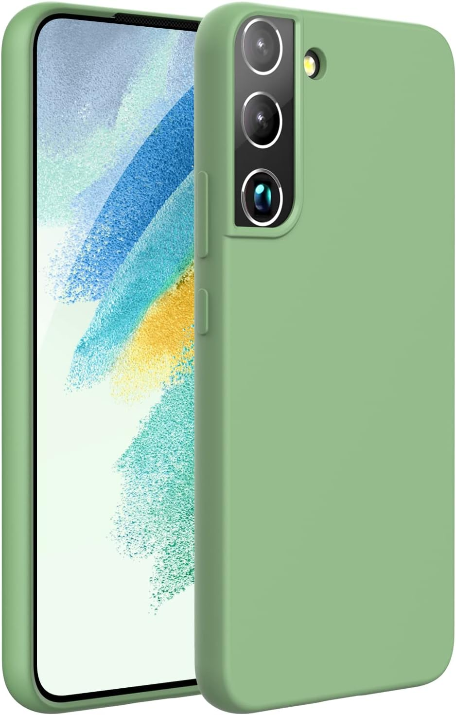 ZUSLAB Galaxy S22 Case 5G Nano Silicone Shockproof Gel Rubber Bumper Protective Cover - Pink