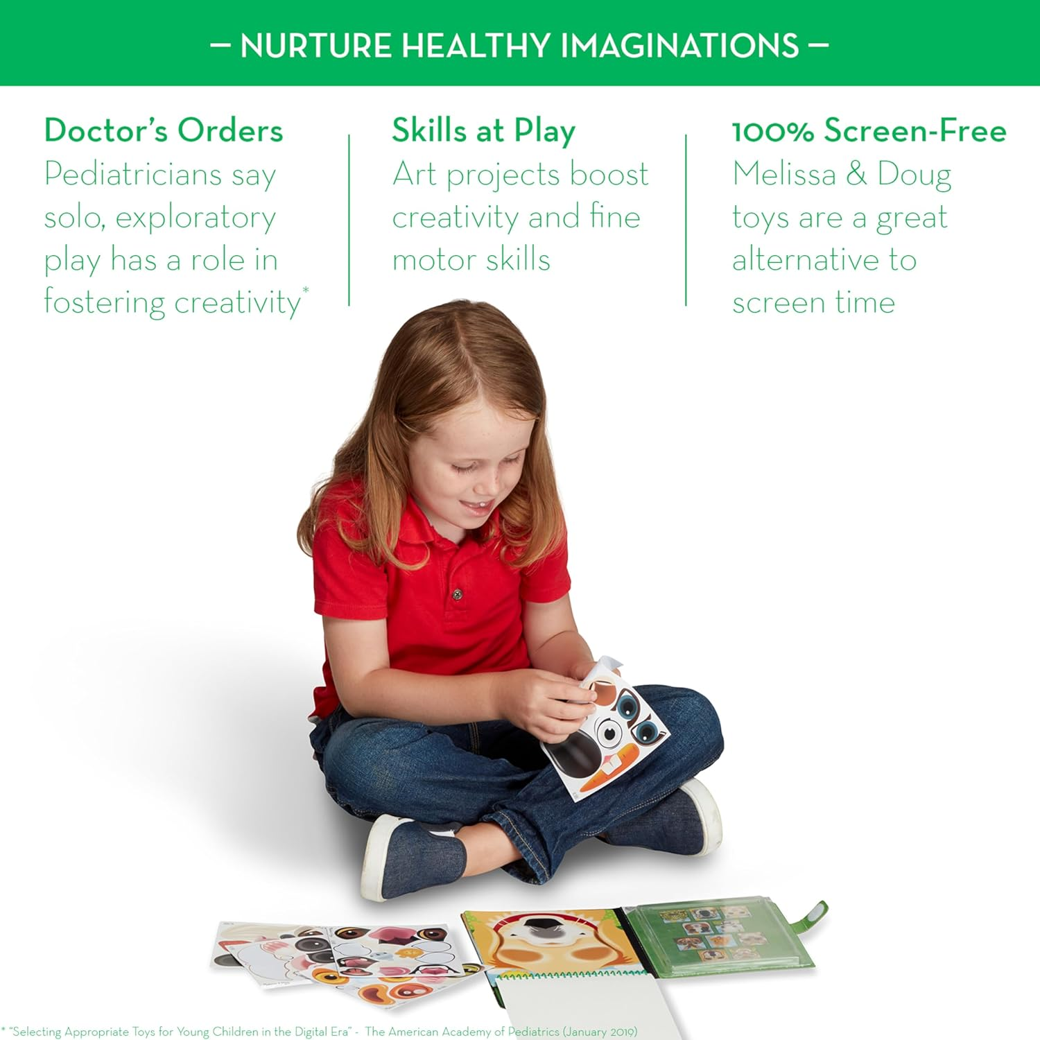 Melissa & Doug Make-A-Face Pets Reusable Sticker Pad image number 2