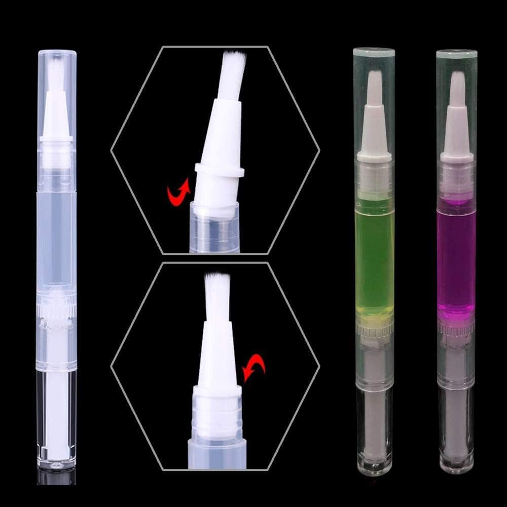 6Pcs 3 Ml Transparent Twist Pen,Transparent Twist Pen Empty Nail Oil Pen Brush,Empty Nail Oil Pen with Brush Tip,Disposable Nail Twist Pens, Empty Nail Oil Pen,Empty Cuticle Oil Twist Pen Brush image number 6