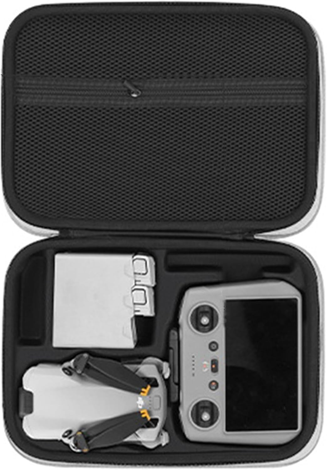 Mini 5 Pro Case &ndash; PU Leather Hard Carrying Case Compatible with DJI Mini 5 Pro Fly More Combo, RC 2 Display Controller, Drone, Batteries, ND Filters & Accessories (Black)