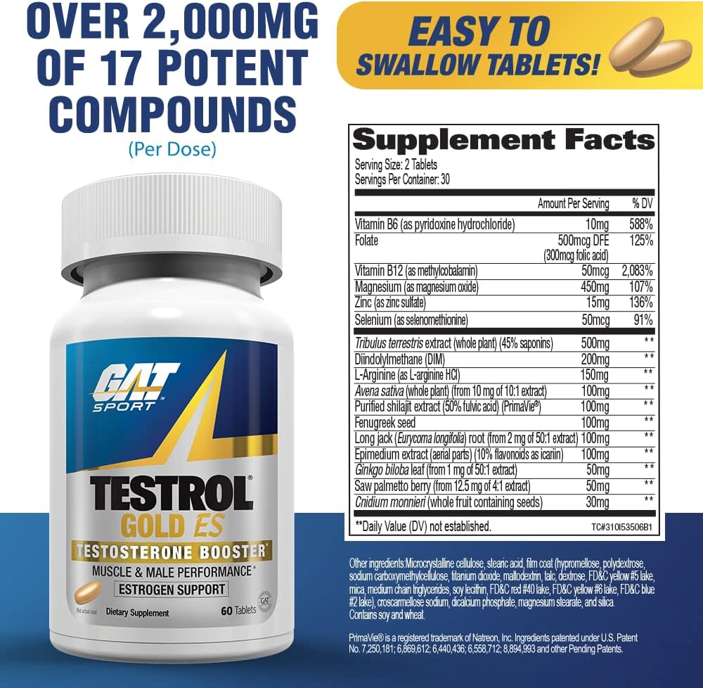 GAT Testrol&reg; Gold, ES 60 Tabs