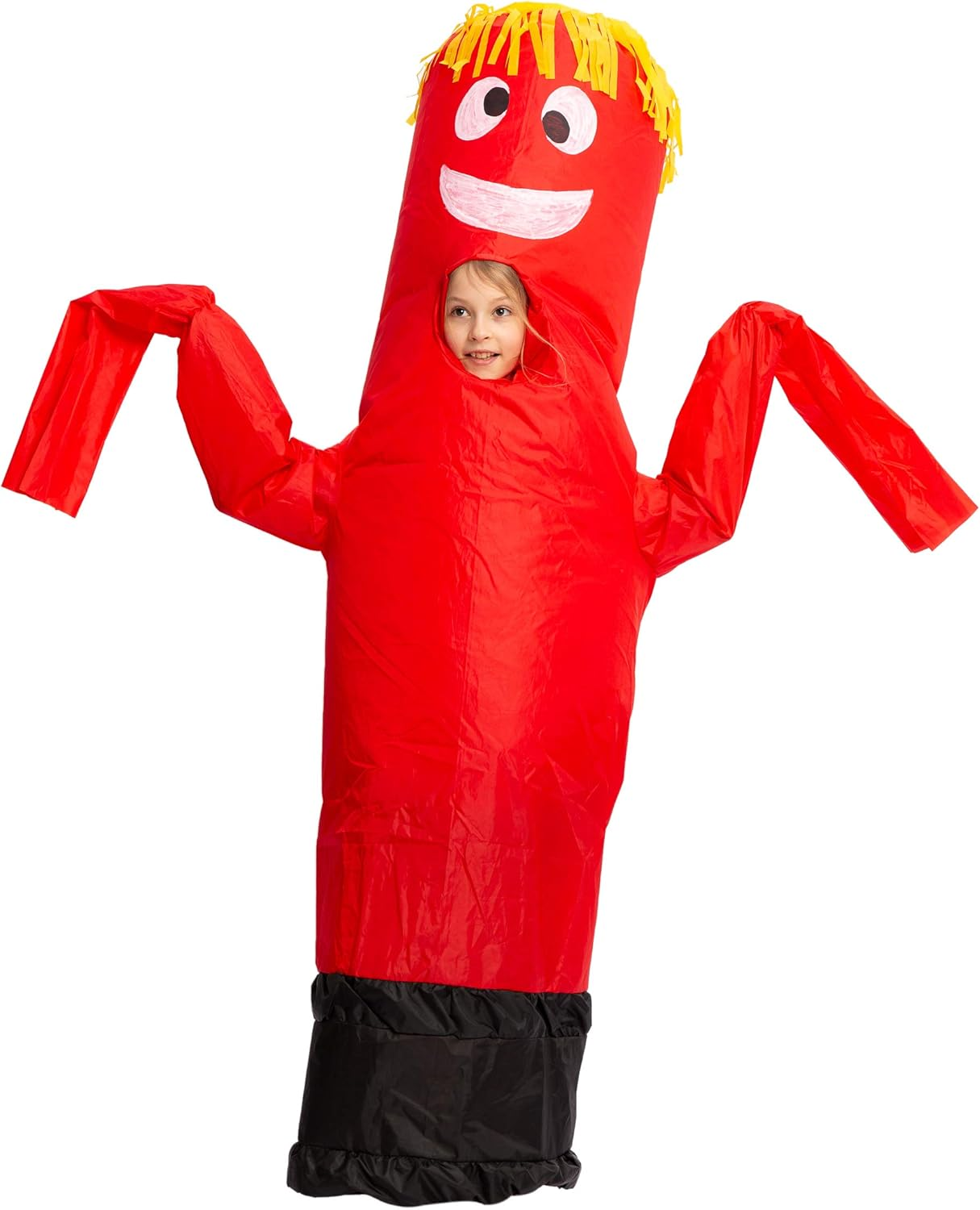 Spooktacular Creations Inflatable Costume Tube Dancer Wacky Waiving Arm Flailing Halloween Costume Child Size - Red image number 3