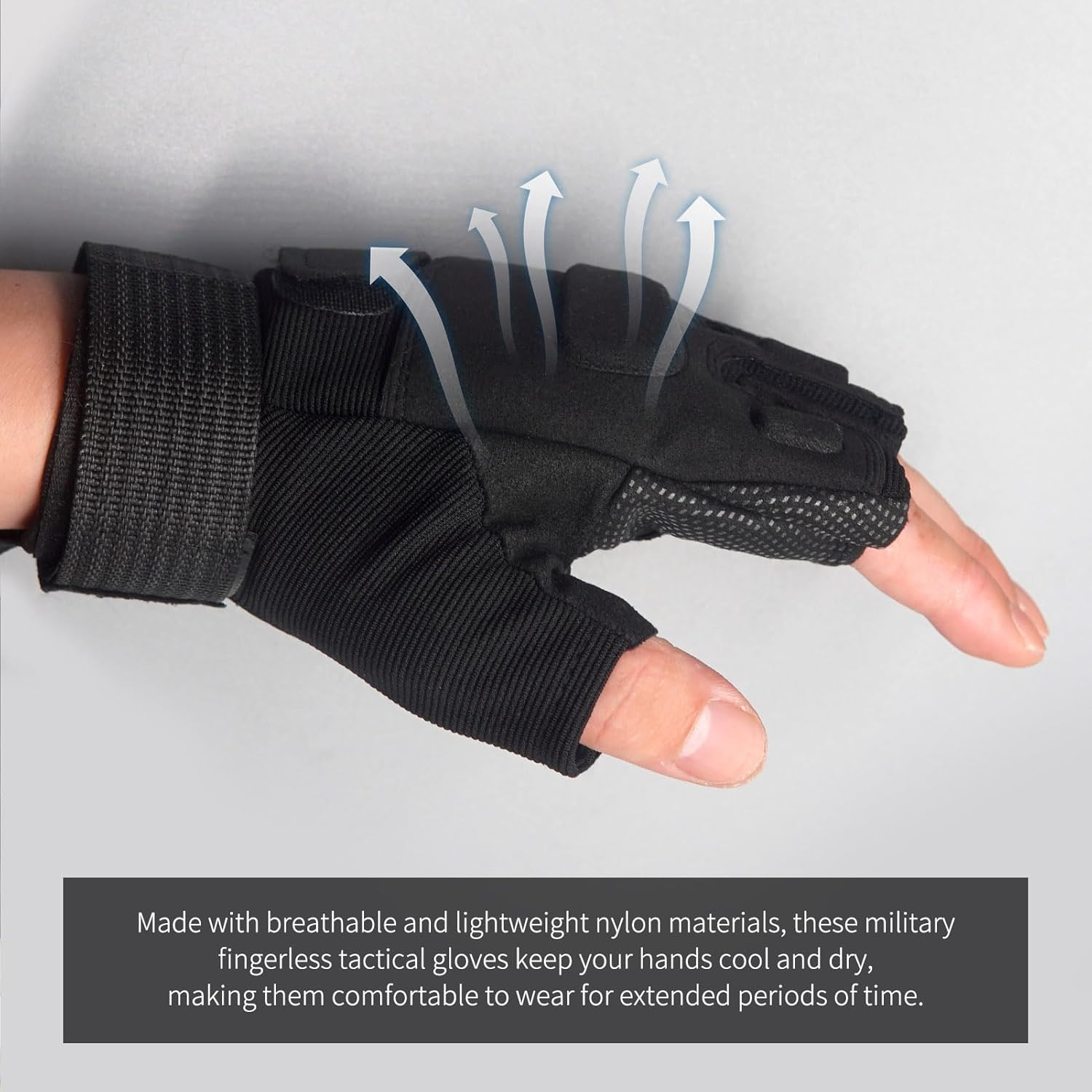 Fingerless Tactical Gloves Half Finger Men'S Airsoft Gloves for Men and Women, Tactical Gloves Fingerless for Motorcycle, Bike, Hunting, Hiking, Outdoor Sports image number 1