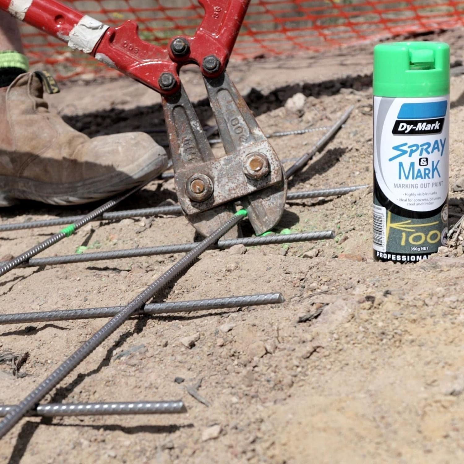 Dy-Mark Spray and Mark Paint 350 G, Fluoro Green image number 1