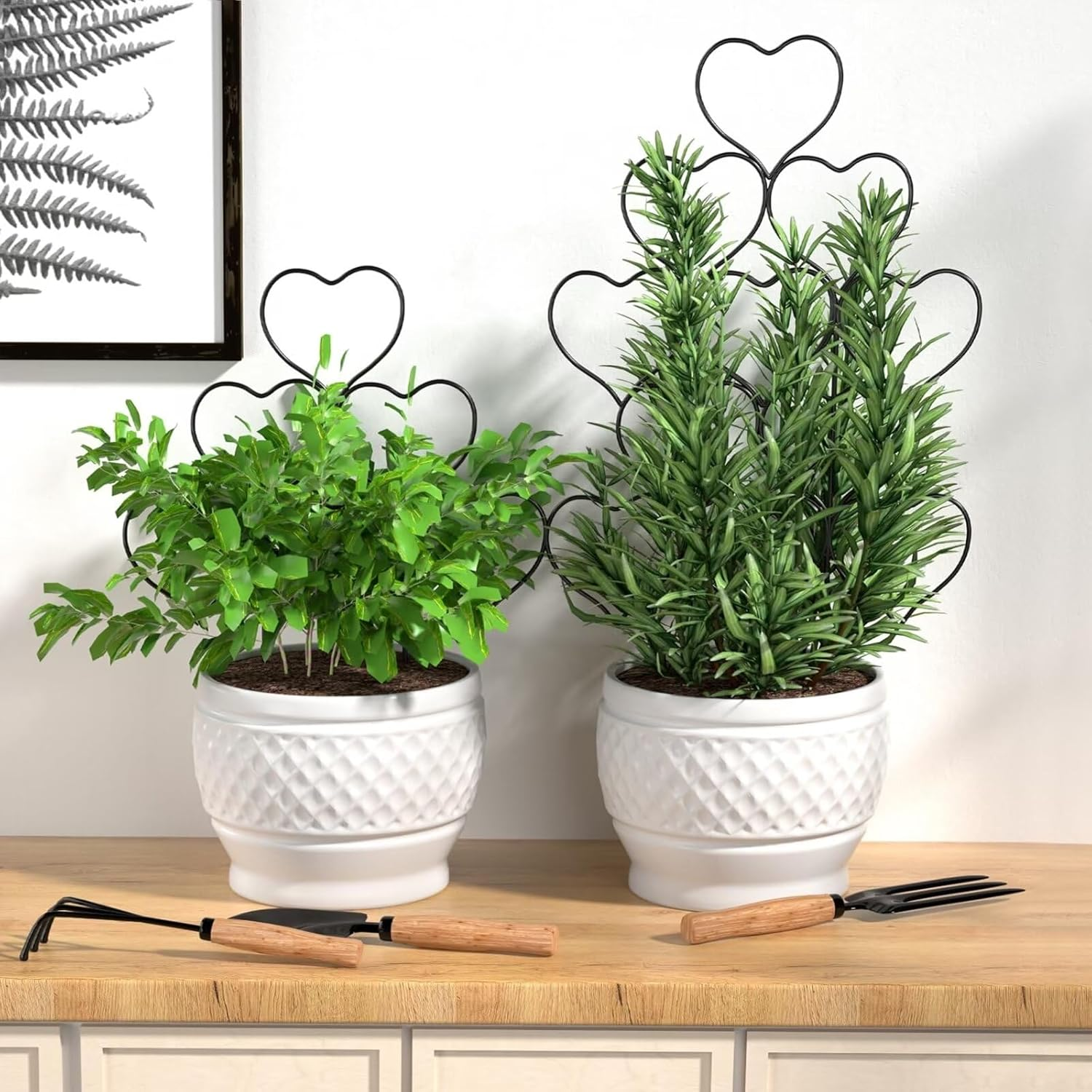 SENIURIS Loving Indoor Plant Stackable Garden Trellis for Climbing Plants, Outdoor Plant Support DIY Metal Trellis for Vine Ivy Flower Plant. image number 1