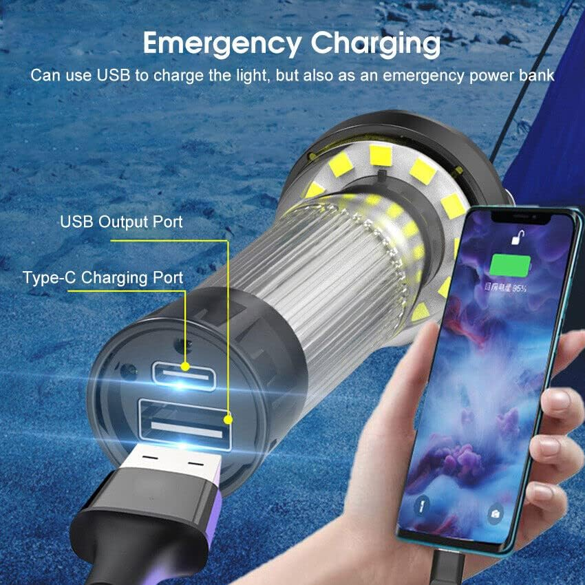 USB Rechargeable Lanterns Portable Hanging Lamp Camping Lights Mini Tent Light image number 6