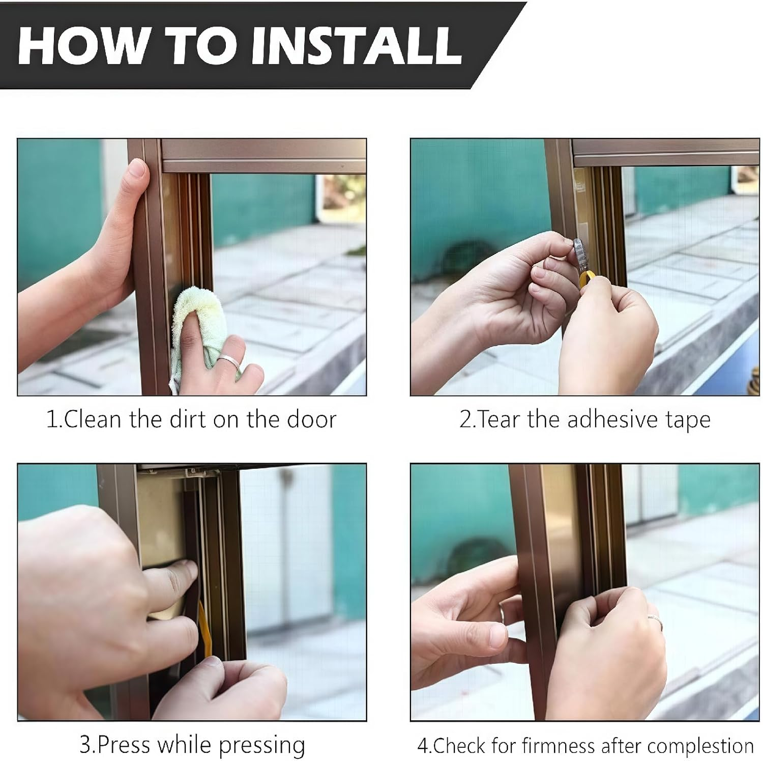 Door Weather Stripping, 40 Feet Soundproof Insulation Seal Strip for Windows with Self-Adhesive Protection Self Adhesive Foam Seal Strip,Sound Insulation D Type Weather Strips Easy Cut to Size(Black) image number 2