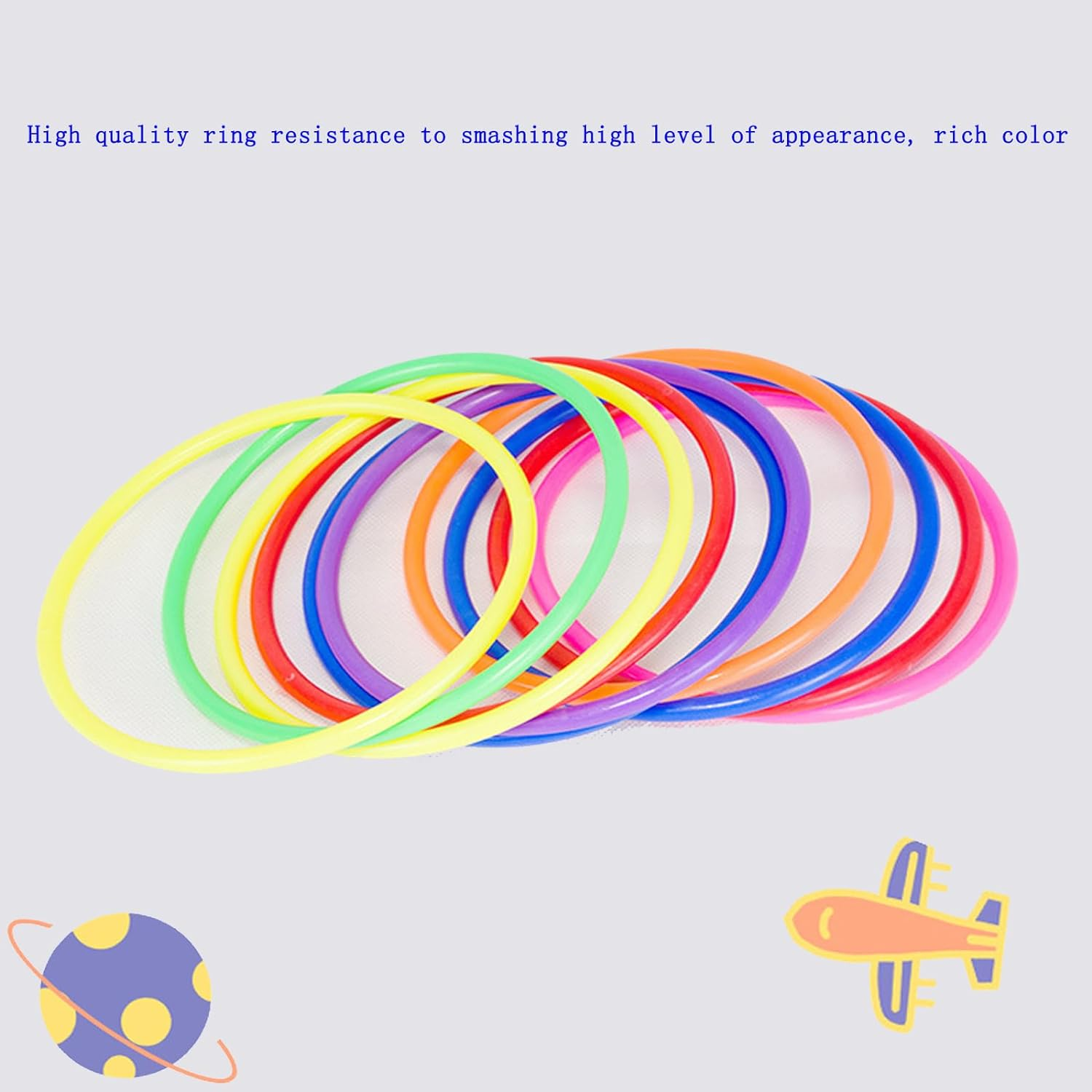 6 Throwing Buckets+10 Circles+10 Beanbags+1 Storage Bag,Colorful Happy Circle Game,Soft Plastic Cones Bean Bags Ring Toss Games for Kids Birthday Party Outdoor Games Supplies(Random Color) image number 3