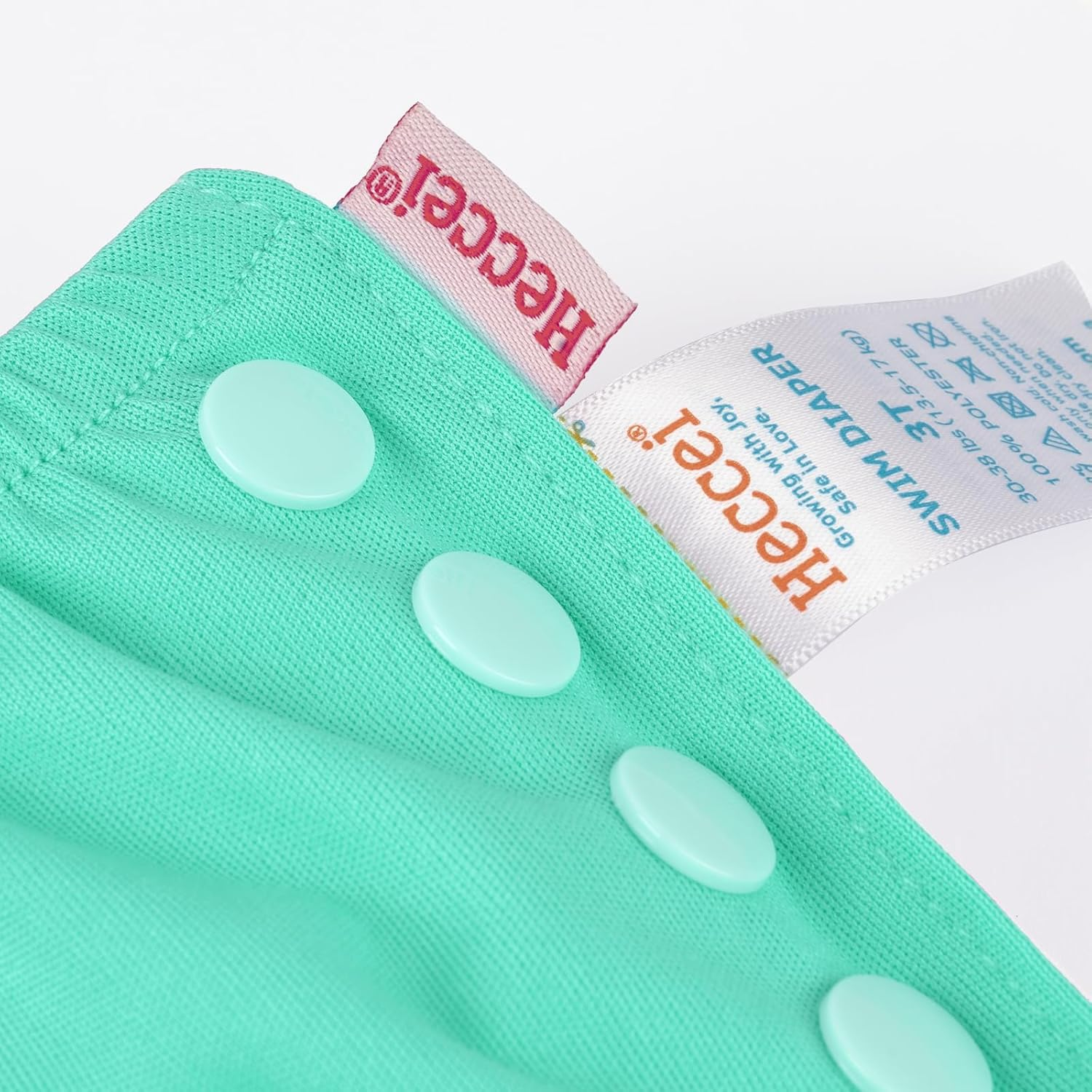 HECCEI Baby Swim Diapers (Green, 0-6 Months) image number 4