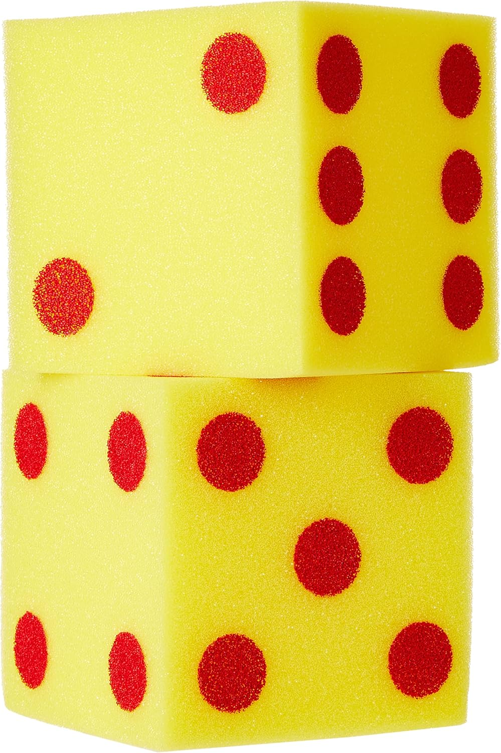 Giant Soft Cubes Dot Dice, 5 Inch Cube Square, Jumbo Dice, Math Games, Early Math, 2 Pieces, Ages 3+