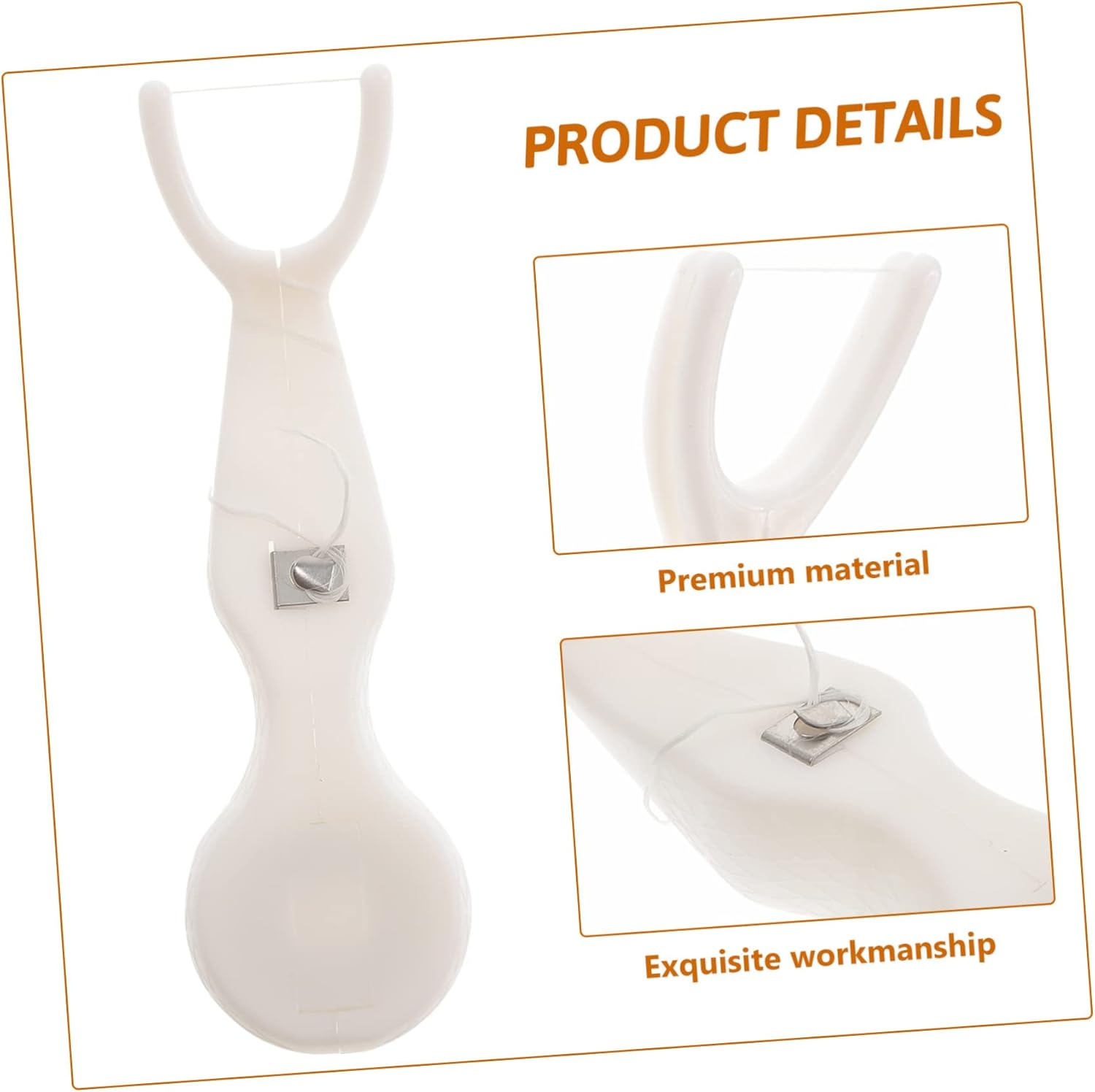 EXQUIMEUBLE Dental Floss Holder Floss Pick Portable Teeth Cleaning Tool White Suitable for Oral Care at Home and Travel image number 4