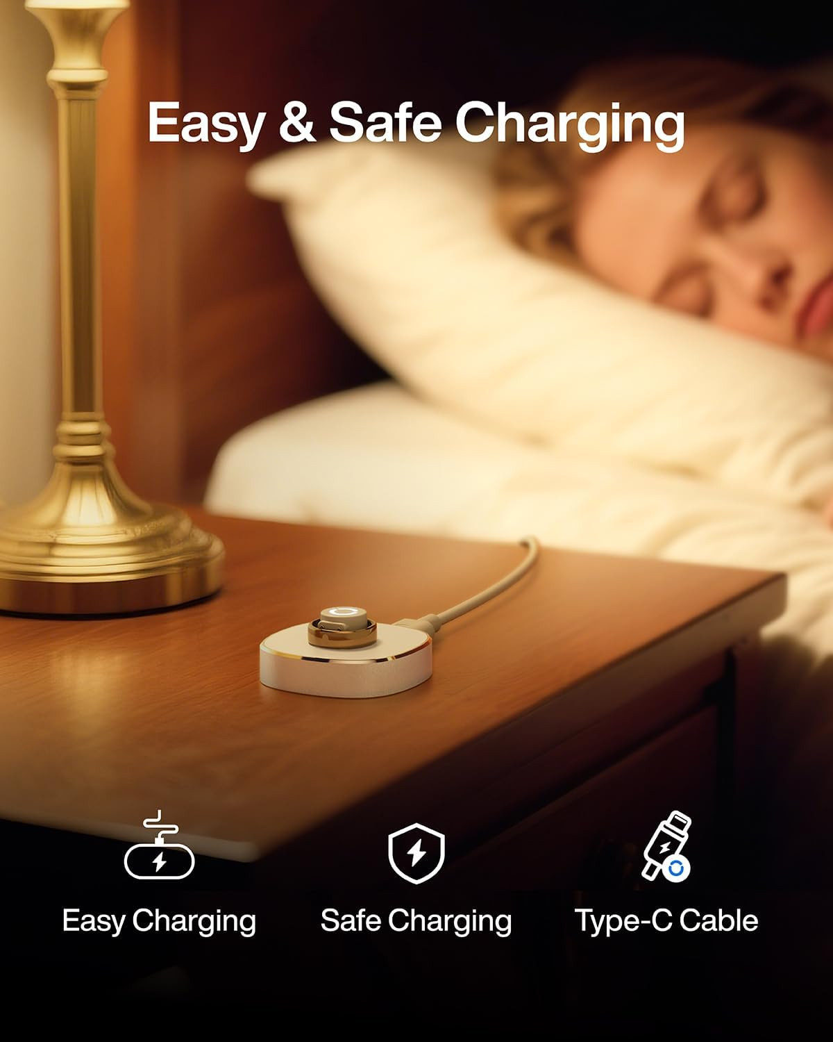 Ringconn Charging Dock &ndash; Charging Dock and Type-C Cable &ndash; Compatible with All Smart Ring Sizes (Silver) image number 2