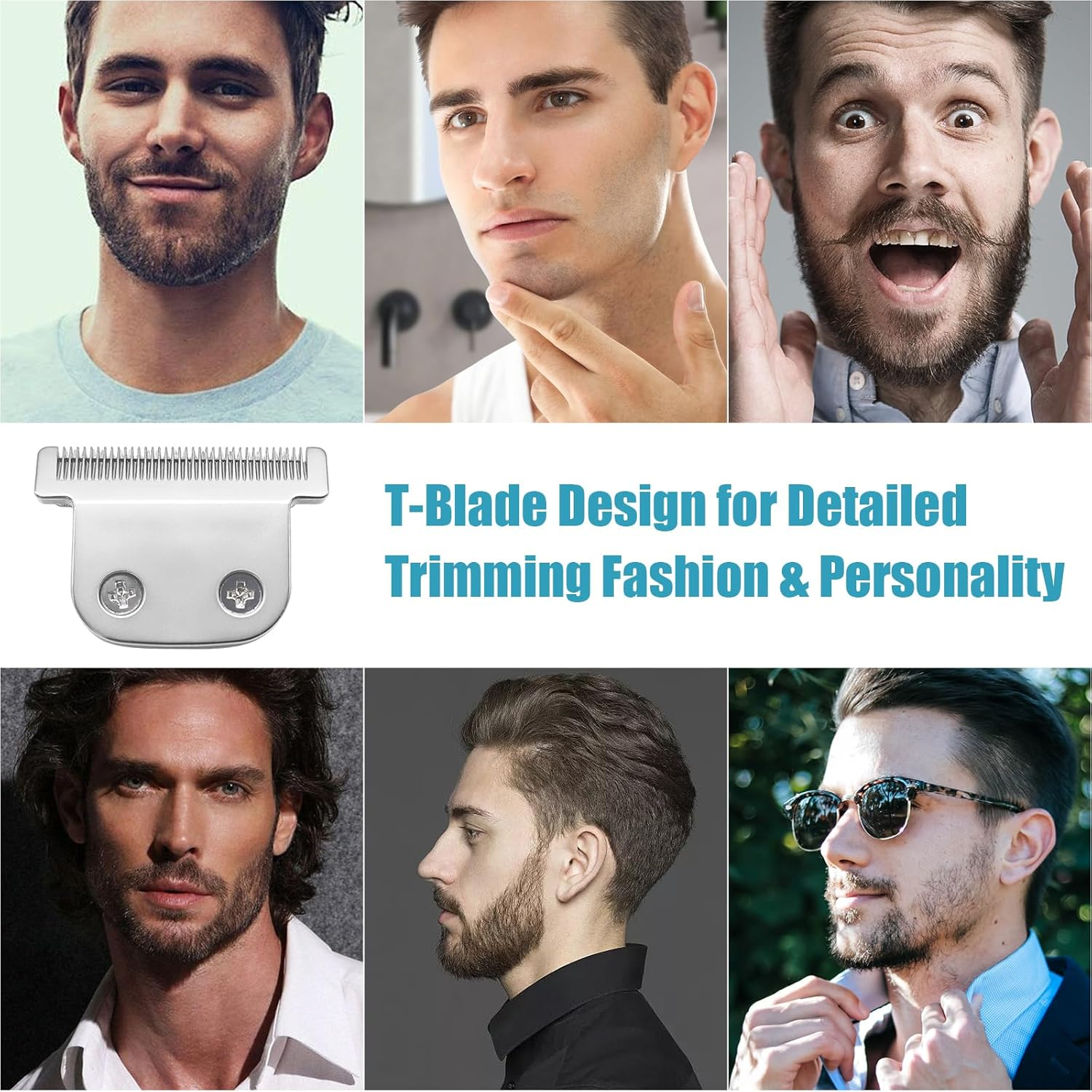 T-Blade Detachable Replacement Blades Compatible with Wahl Trimmers 9864/9864SS/9686/9818A/9854L/9876L/9854 /WSS3L/SS2L Etc. (1 Pack) image number 3