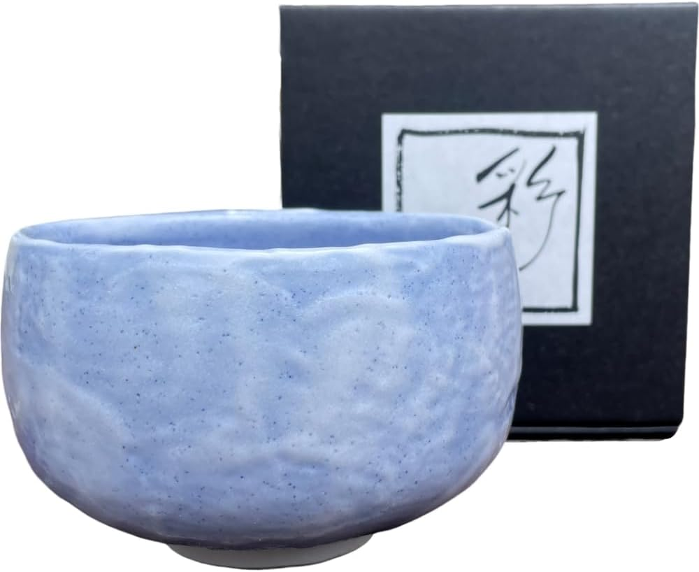 Ale-Net Matcha Bowl, 4.7 X 3.0 Inches (12 X 7.7 Cm), 16.9 Fl Oz (500 Cc), Blue Matcha Bowl, Porcelain, Mino Ware, Made in Japan