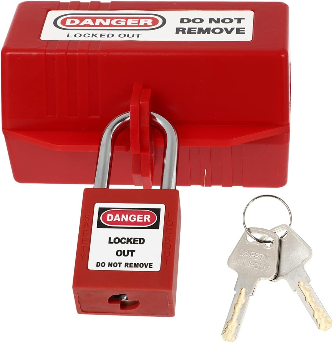 1 Set Household Appliance Plug Lockout Child Safety Power-Off Lock for Industrial Domestic Plugs Plastic Lock Box image number 2