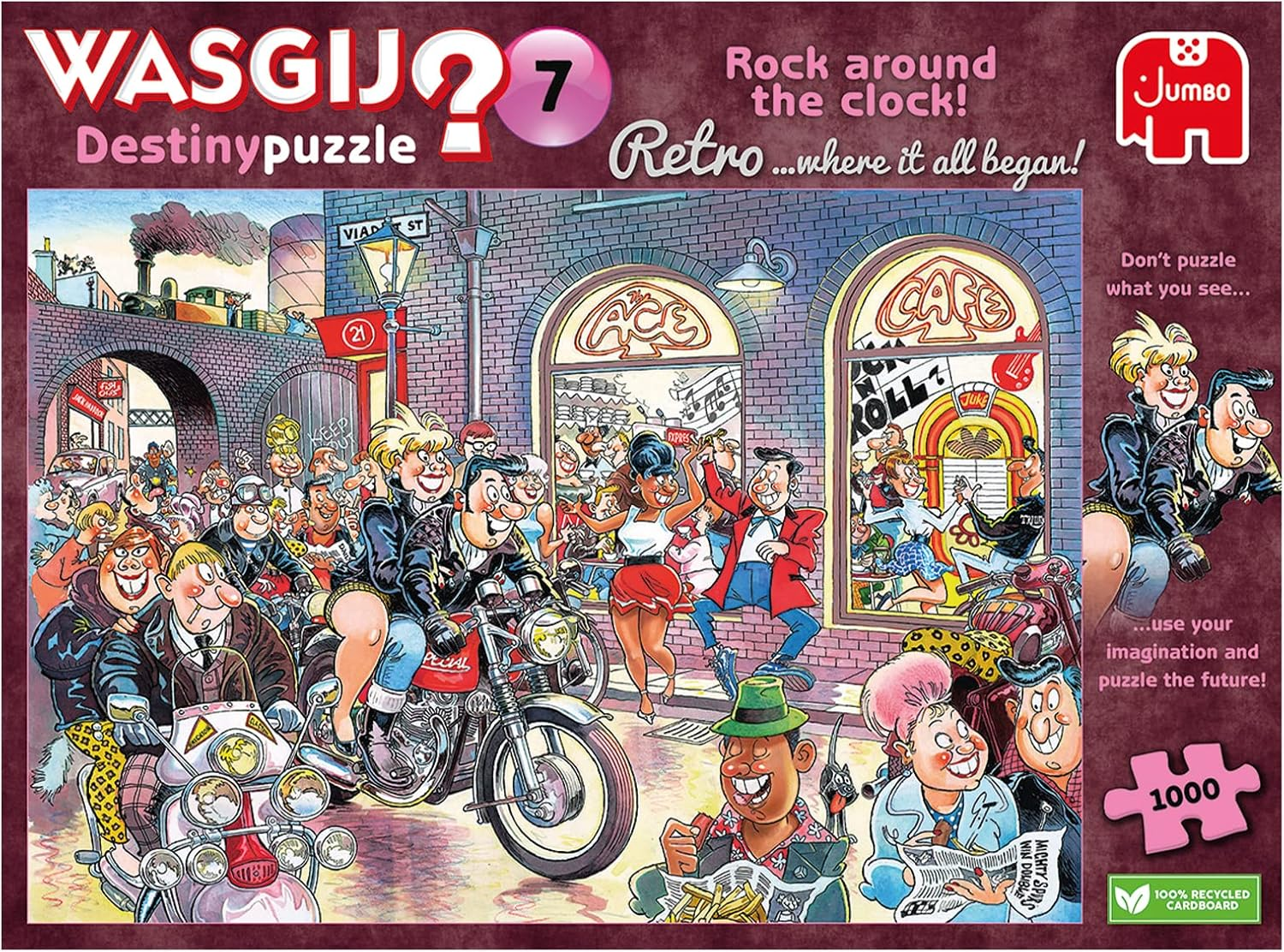 Jumbo Wasgij Retro Destiny 7 Rock around the Clock Jigsaw Puzzle (1000 Pieces) image number 3