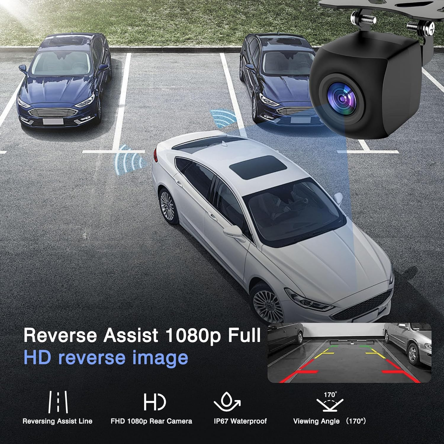 OTNBGSR 10.26'' Wireless Carplay Screen for Car,Portable IPS Android Auto Touchscreen - with Mirror Link、Bluetooth Audio、Siri Google Voice Assistant、Aux、Ahd Reversing Camera image number 1