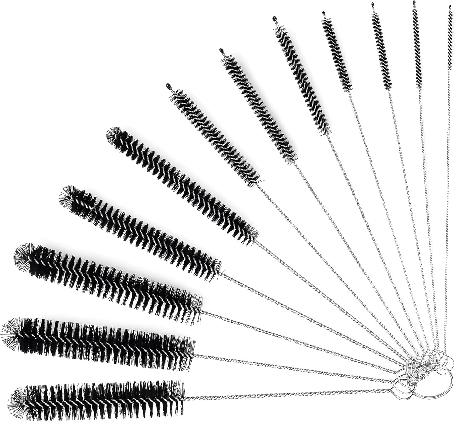 13 Pcs Stainless Steel Cleaning Brush Set &ndash; Flexible Straw Cleaner Brush & Pipe Cleaner for Bottles, Tubes, Drains | Durable Wire Brushes (2-25Mm) | Straw Brush & Multi-Size Cleaning Tools (22Cm)​​ image number 6