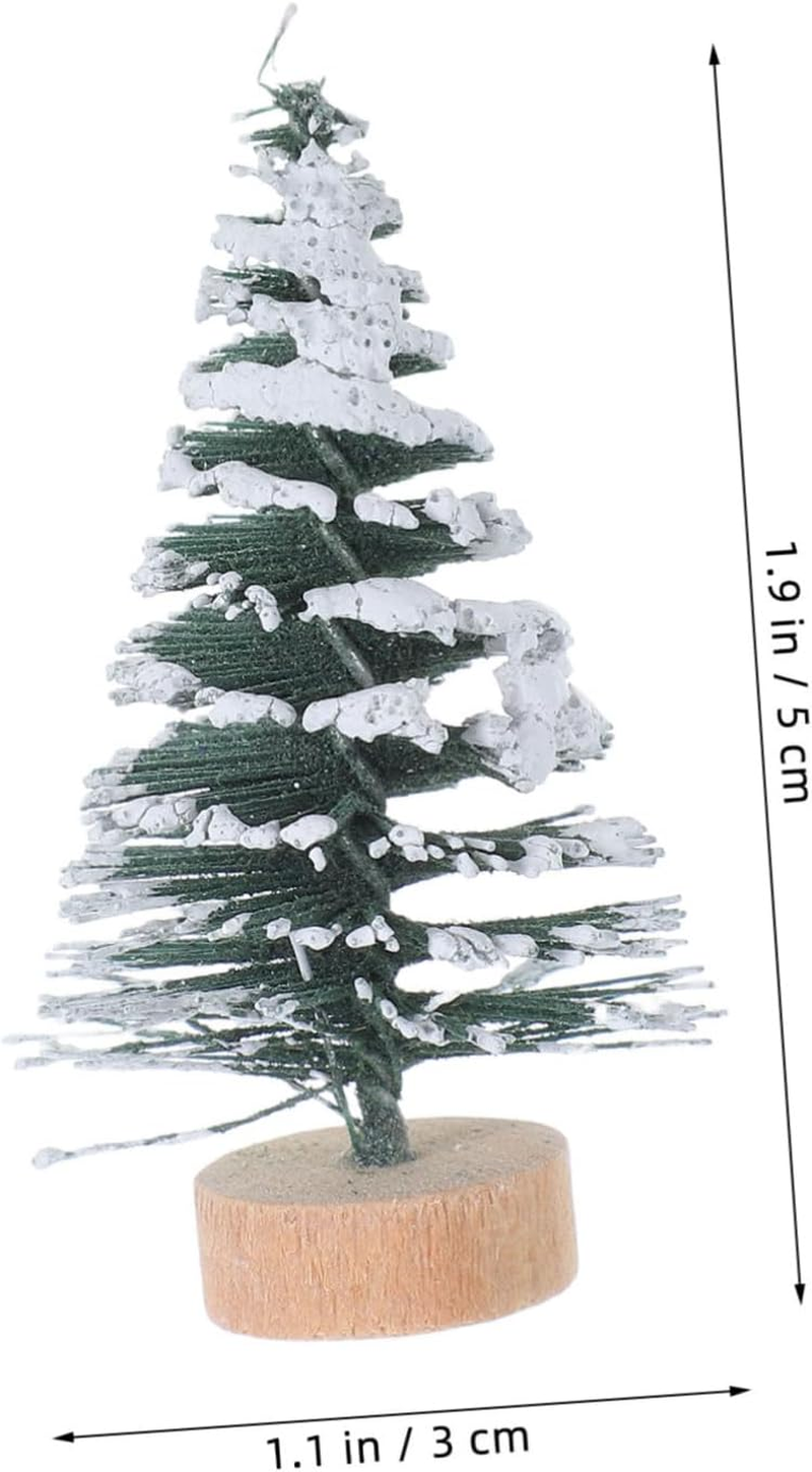 10Pcs Mini Christmas Tree Ornaments Pine Decor Desktop Christmas Party Decoration for Home Xmas Party image number 2