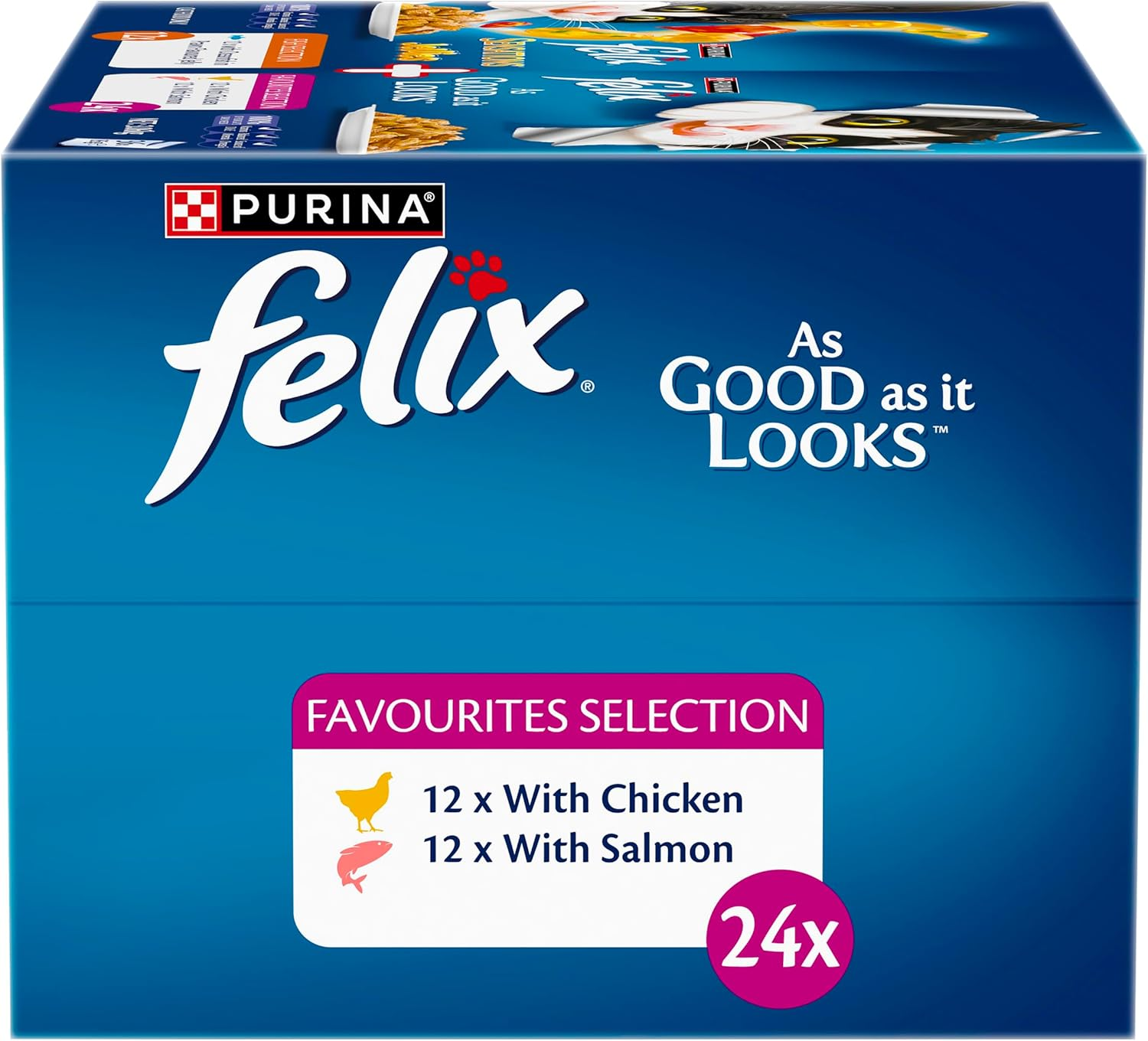 FELIX Adult as Good as It Looks&trade; & Sensations&reg; Jellies Favourites Selection Wet Cat Food 36X85G