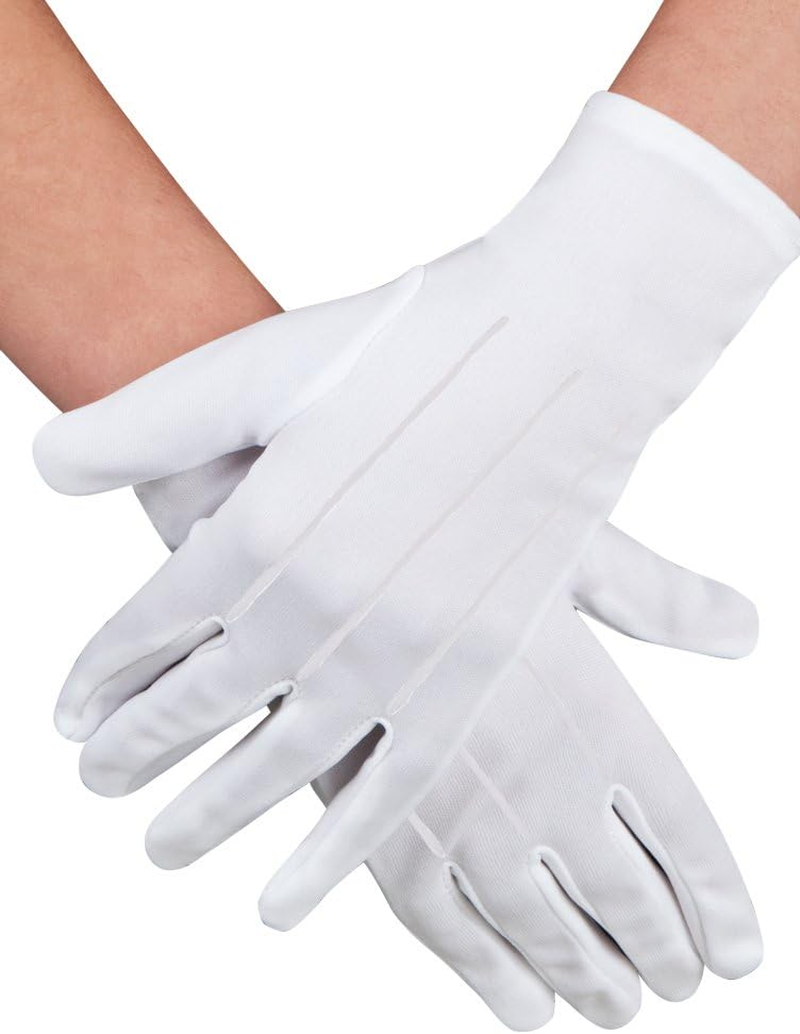 Short Purple Short Spandex & Velvet Gloves for Fancy Dress Costumes Accessory