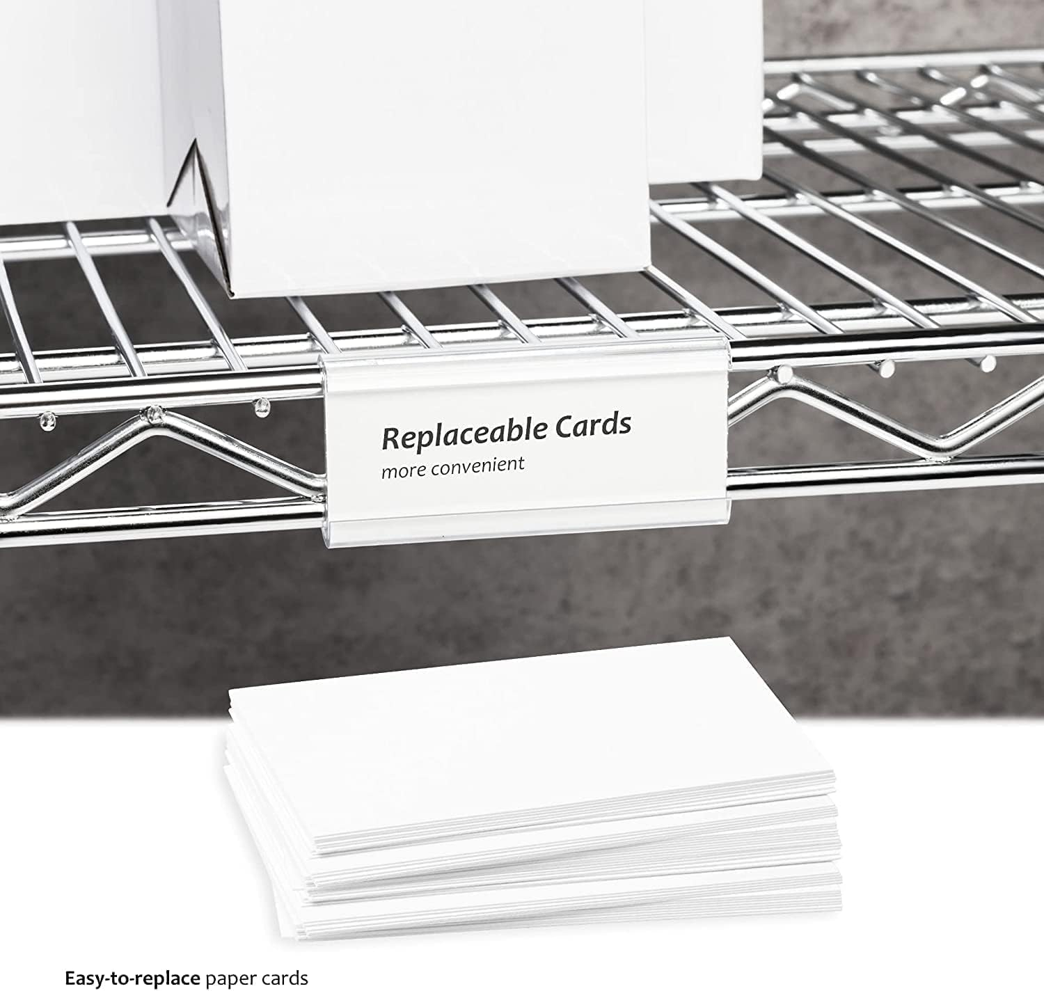 Label Holder Clear Wire Shelf Label Holders, 40Pcs Clear Plastic Label Holders Sign Display Holder Tag Label Holders, Shelf Tag Clear Sign Holder Display Labels Labels Sign Holder Shelf Label Holder