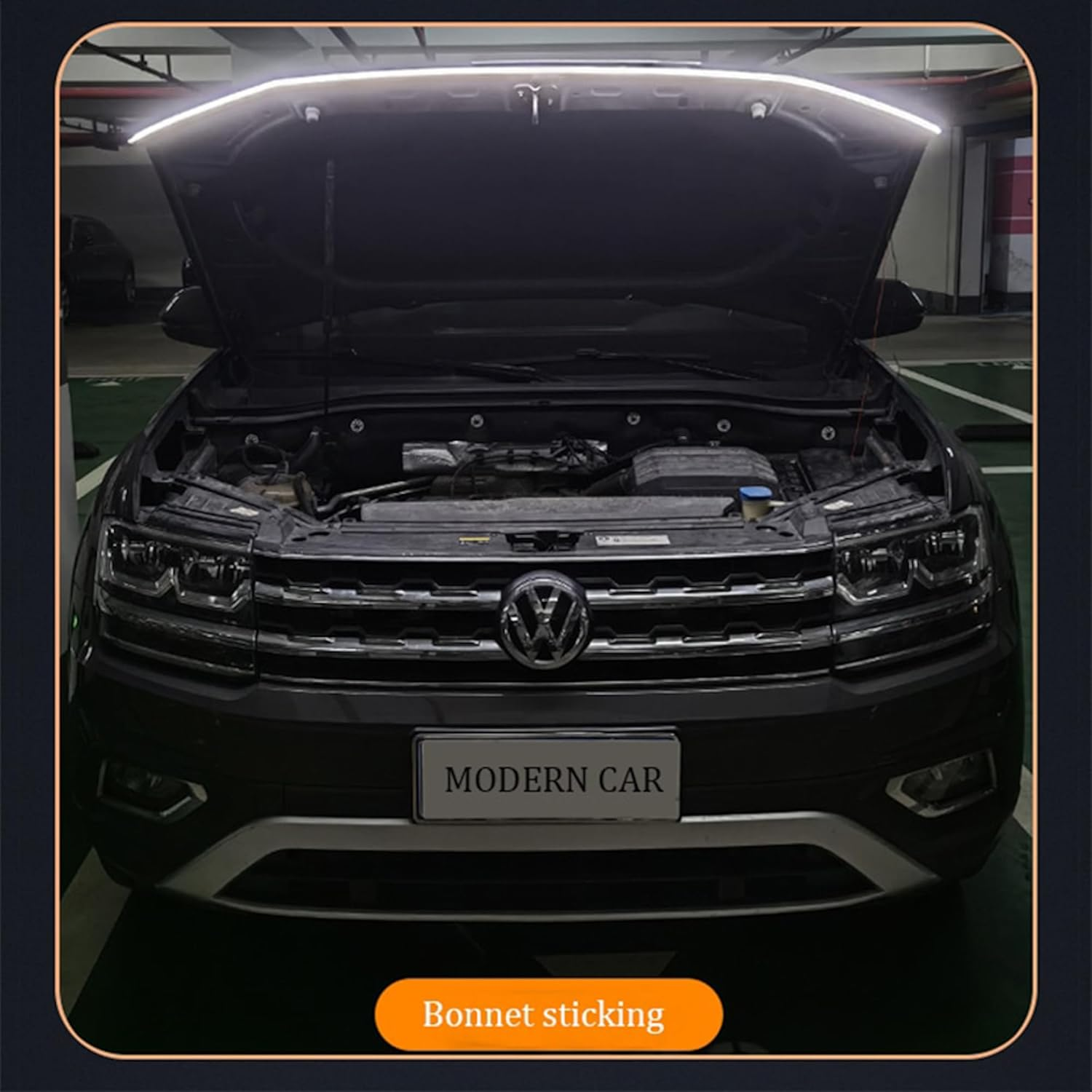 Car Hood Light Strip, 1.2/1.8 Meters White Waterproof 12V Universal Dynamic Scan Start up Hoodbeam Kit Flexible Exterior LED Strip Lights Daytime Running Light Strip for Cars Suvs Truck (1.8 Meters) image number 4